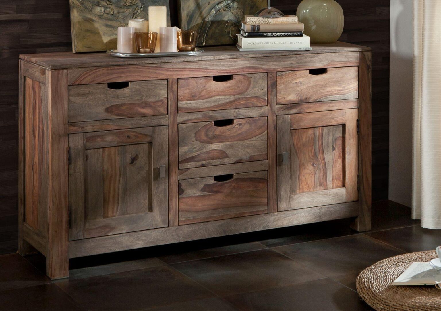 Alpaca Modern Sheesham Sideboard Cabinet #8 - Duraster