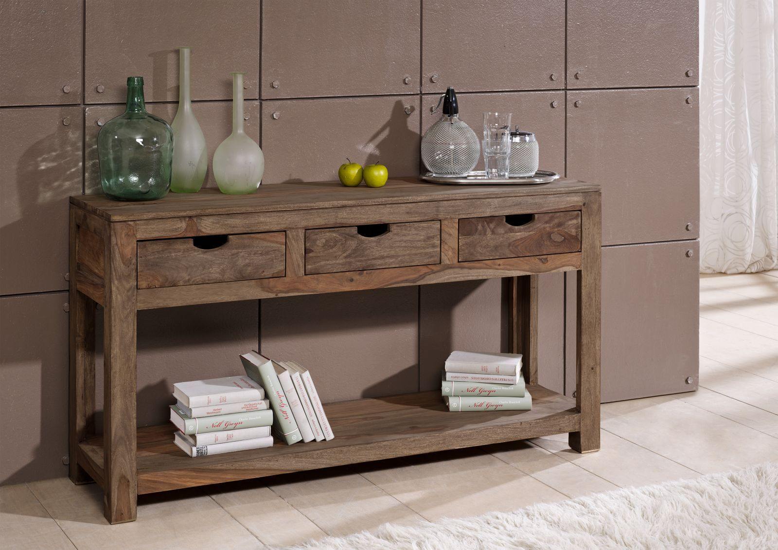 Alpaca Modern Sheesham Wood Console Table - Duraster
