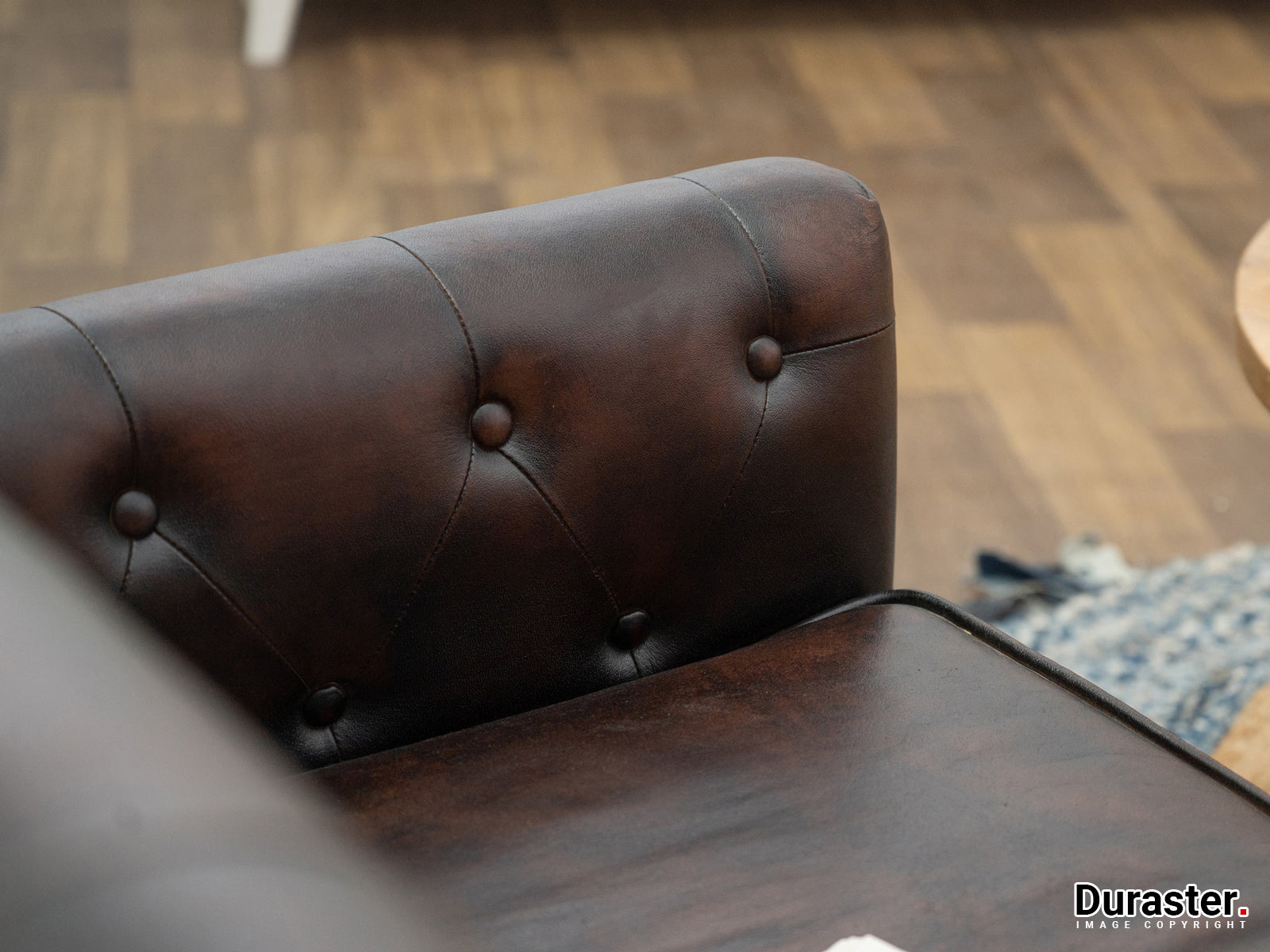 Duraster Chesterfield Colonial Brown Two Seater Sofa #15 - Image 2