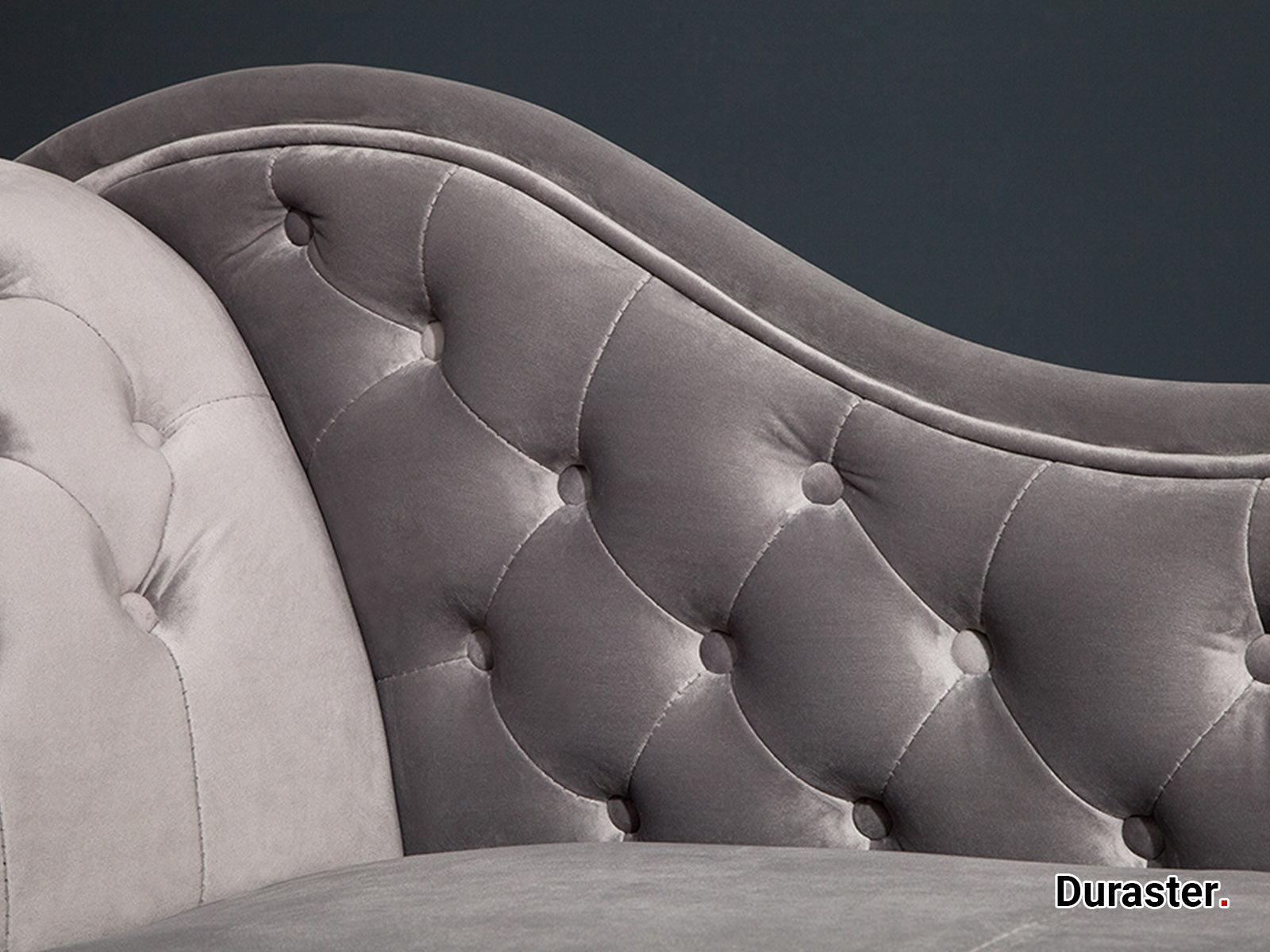 Norwich Vintage Silver Gray Chesterfield Lounge #44 - Duraster