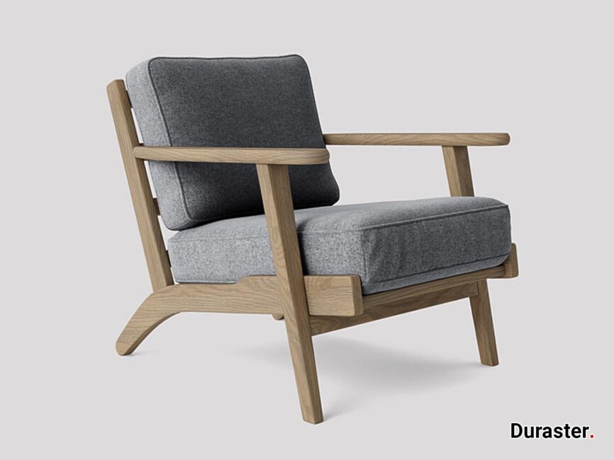Elemantray Solid Wood Fabric Upholstered Chair #1 - Duraster