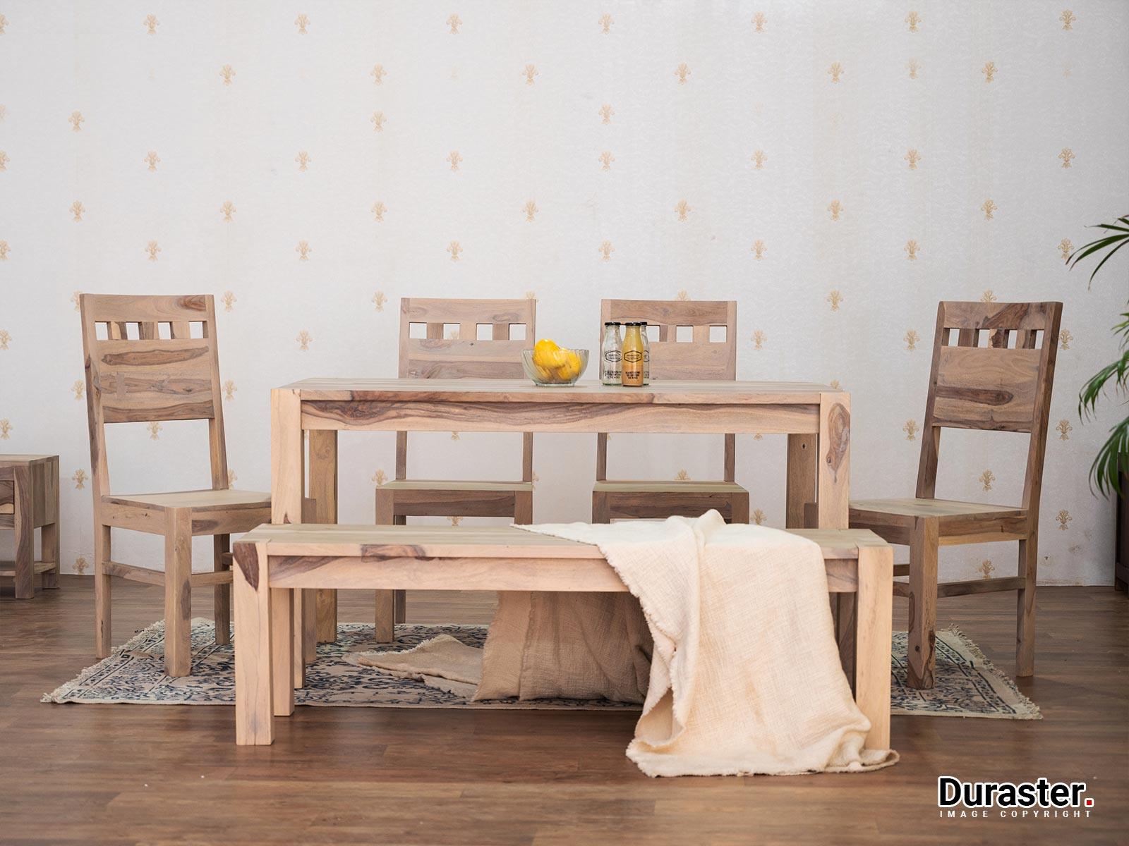 Novo Solid Sheesham wood Dining Set with Chairs (4, 6 & 8 Seater)#1 - Duraster
