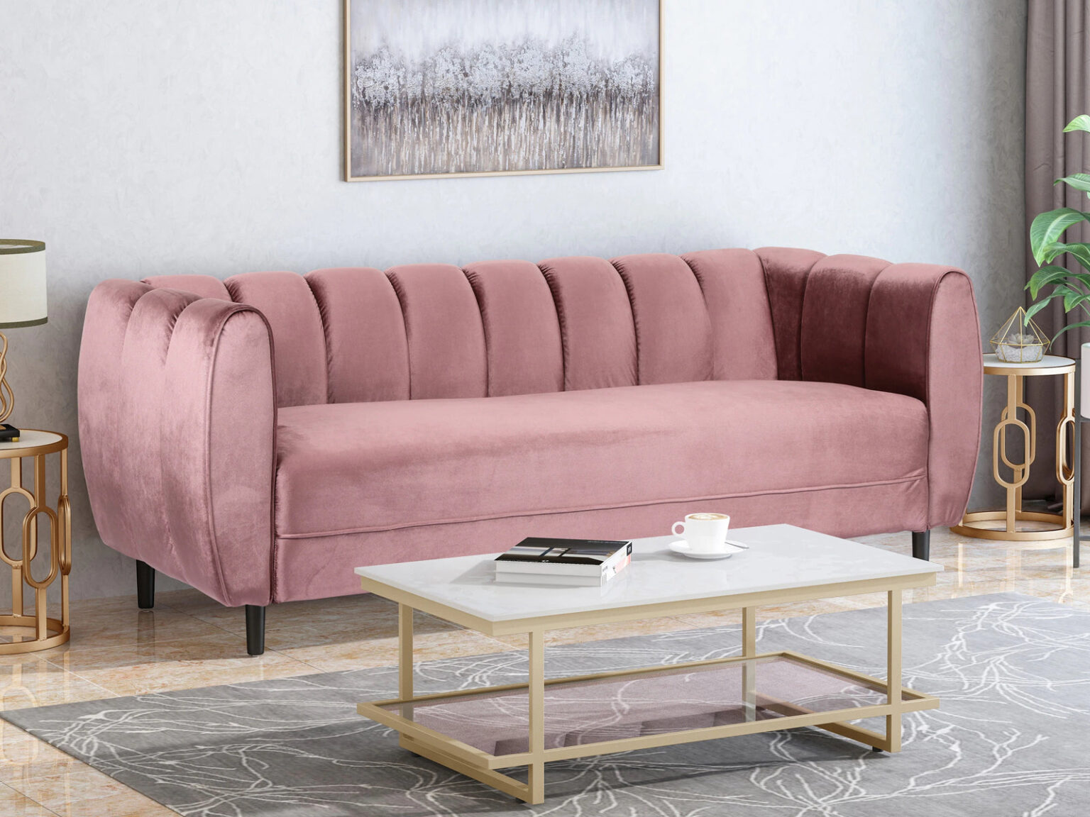 3 Seater Fabric Sofa
