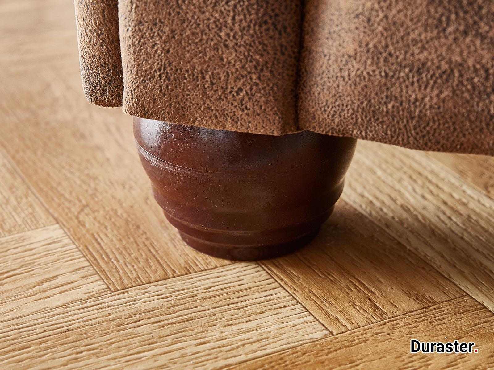 Norwich Vintage Chesterfield Brown Ottoman Left #20 - Duraster