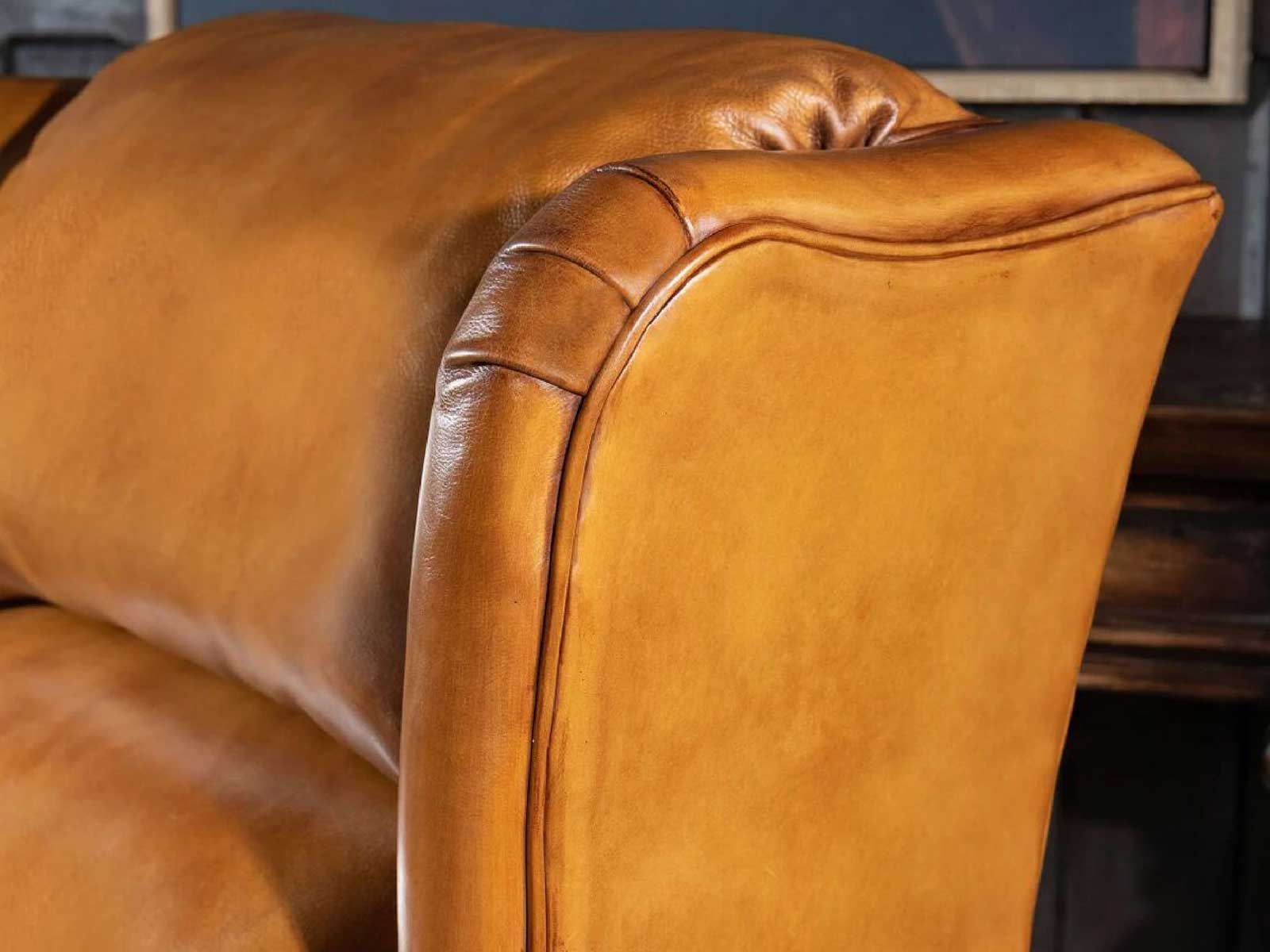 Duraster Single Seater Leather Sofa (Tan Brown) #3 - Image 3