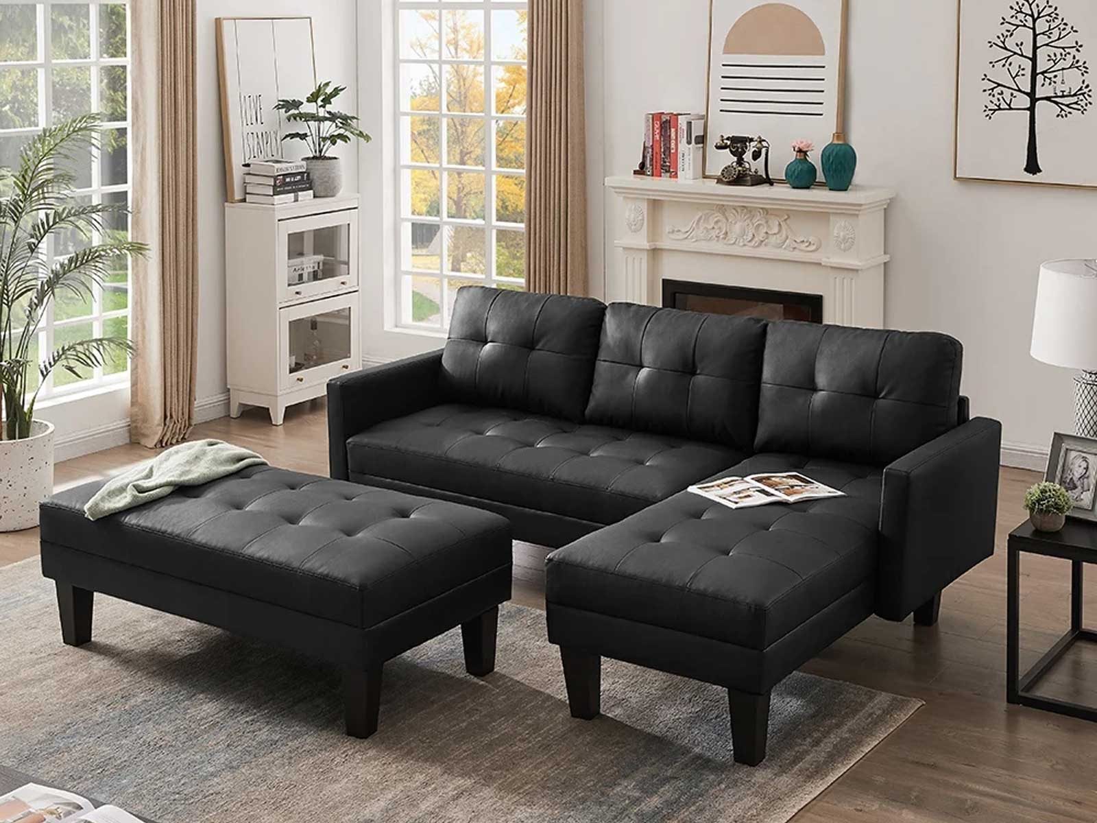 Duraster Chesterfield Vintage Leather Sofa Cum Bed #81 - Image 2