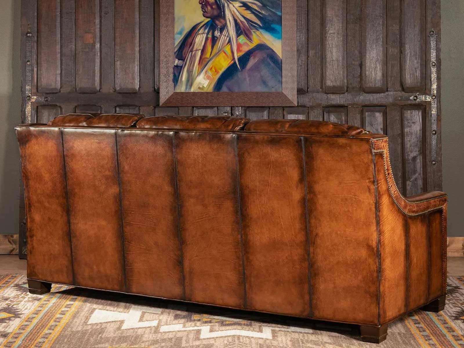Duraster Three Seater Leather Sofa (Coffee Brown) #5 - Image 3