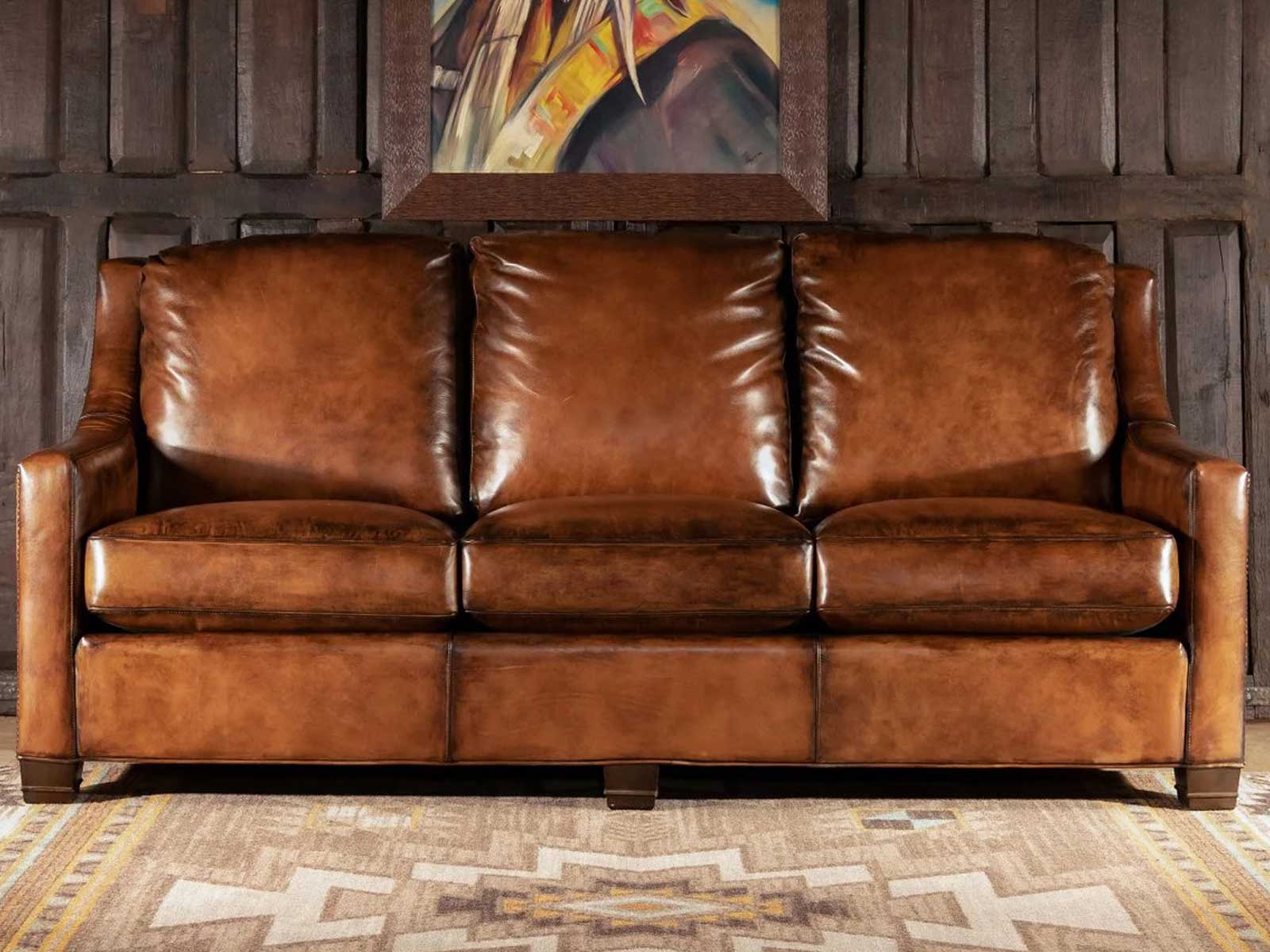 Duraster Three Seater Leather Sofa (Coffee Brown) #5