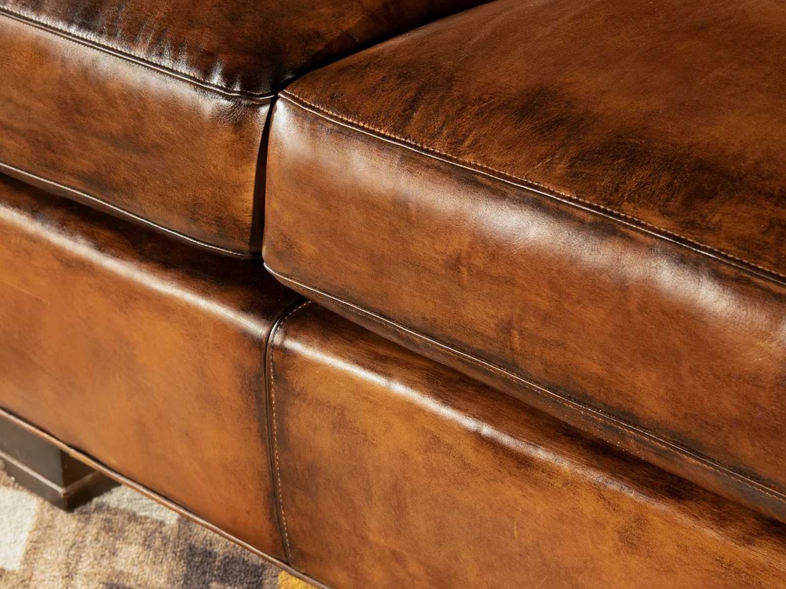 Duraster Three Seater Leather Sofa (Coffee Brown) #5 - Image 5