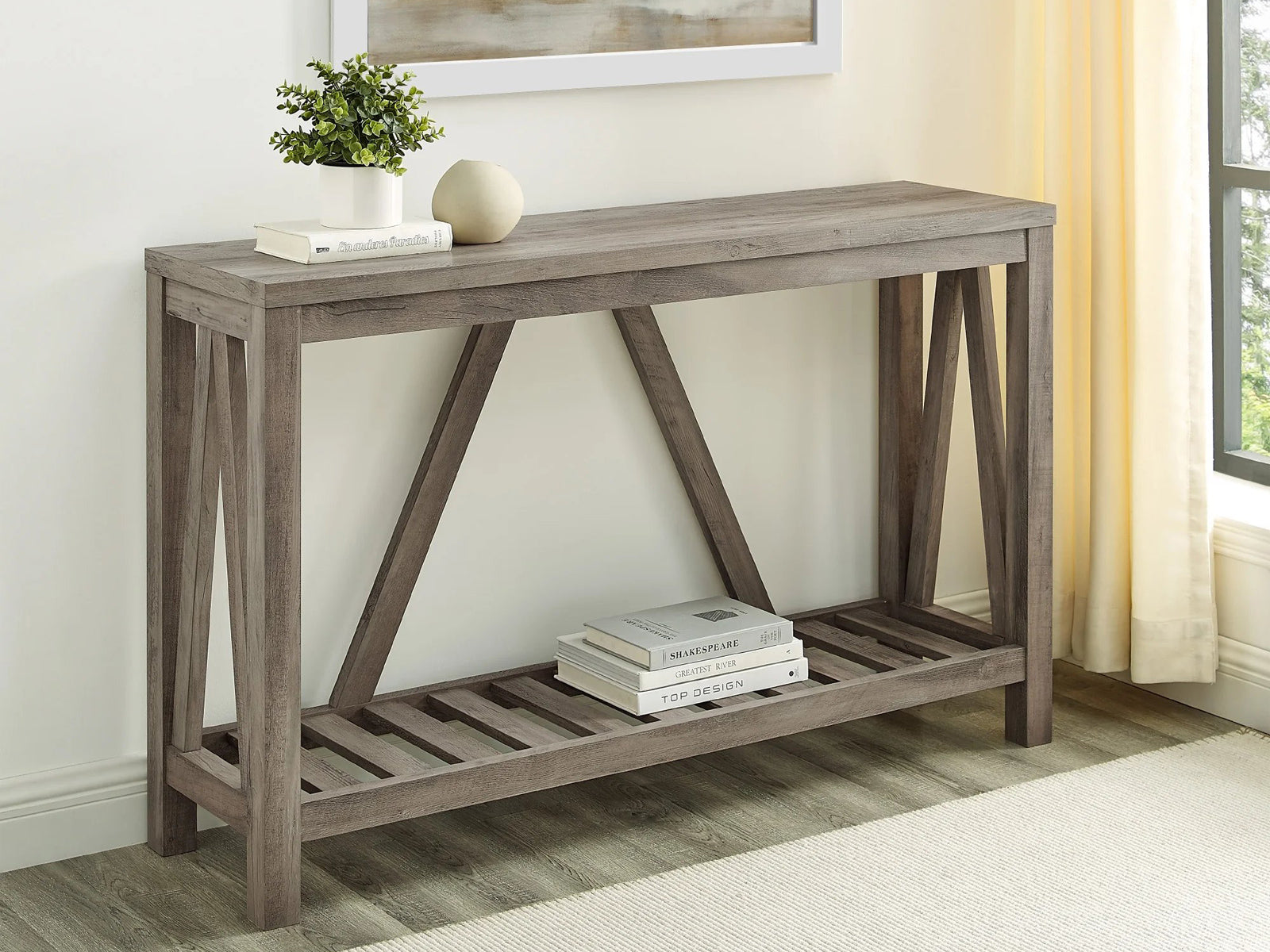 Duraster Goa Wooden Console Table (Shadow Gray) - Image 2