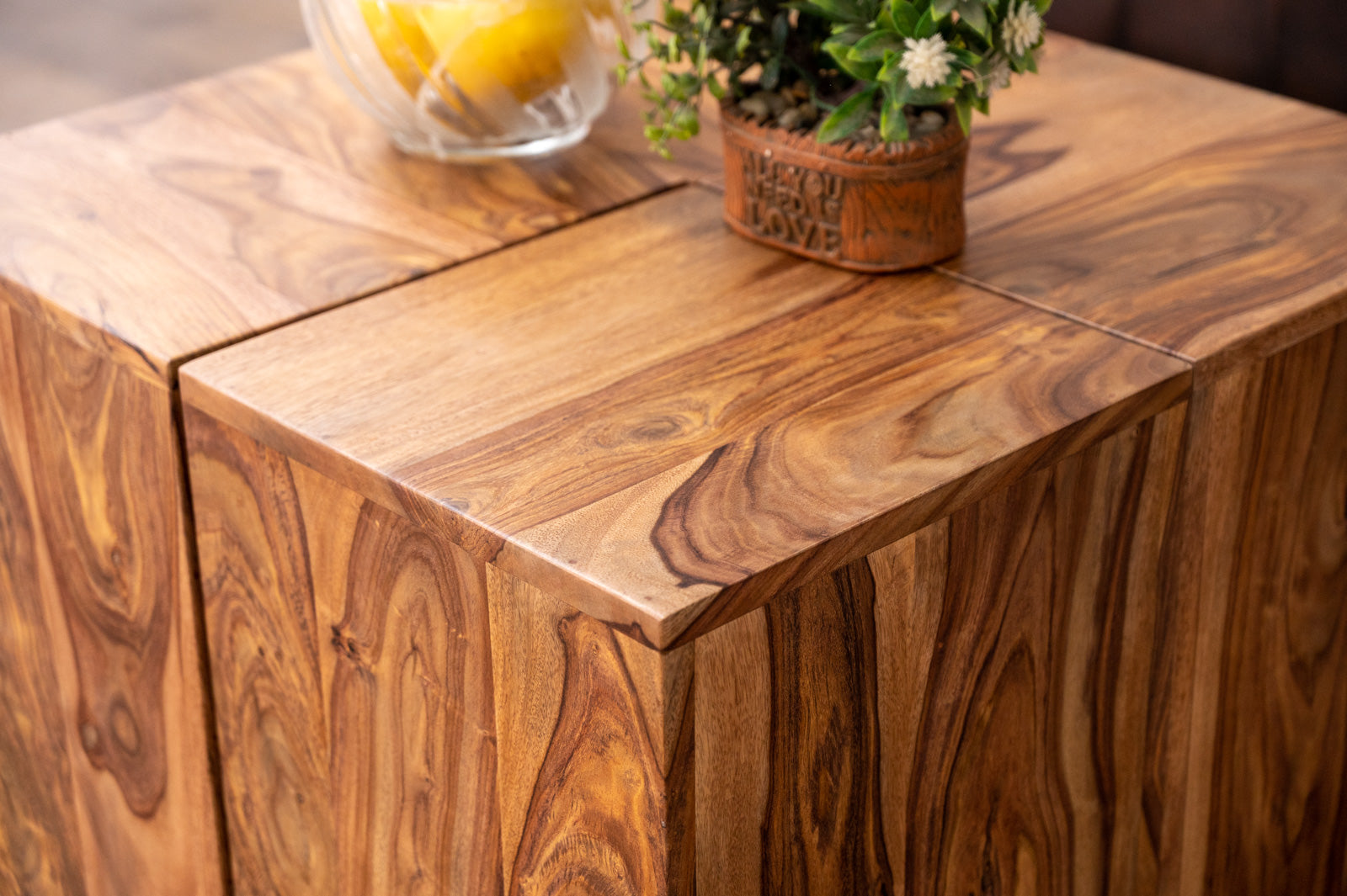 Duraster Hawkin Sheesham Wood Set of Coffee Table #4 - Image 9