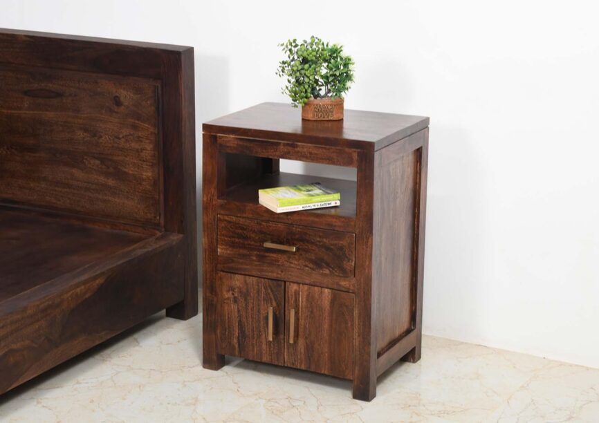 Gangaur Modern Acacia Wood Dresser with Storage#1 - Duraster