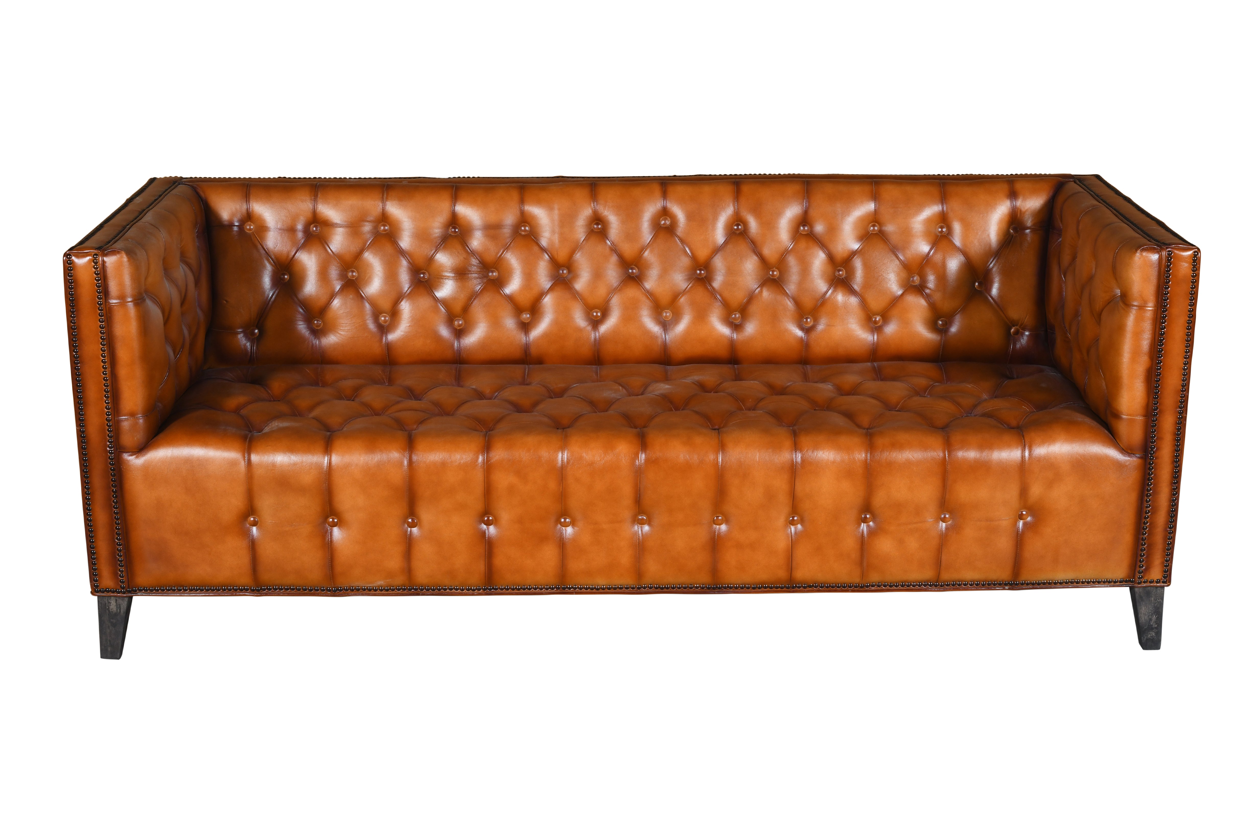 Duraster Chesterfield Traditional Three Seater Sofa (Vintage Brown) #100 - Image 2