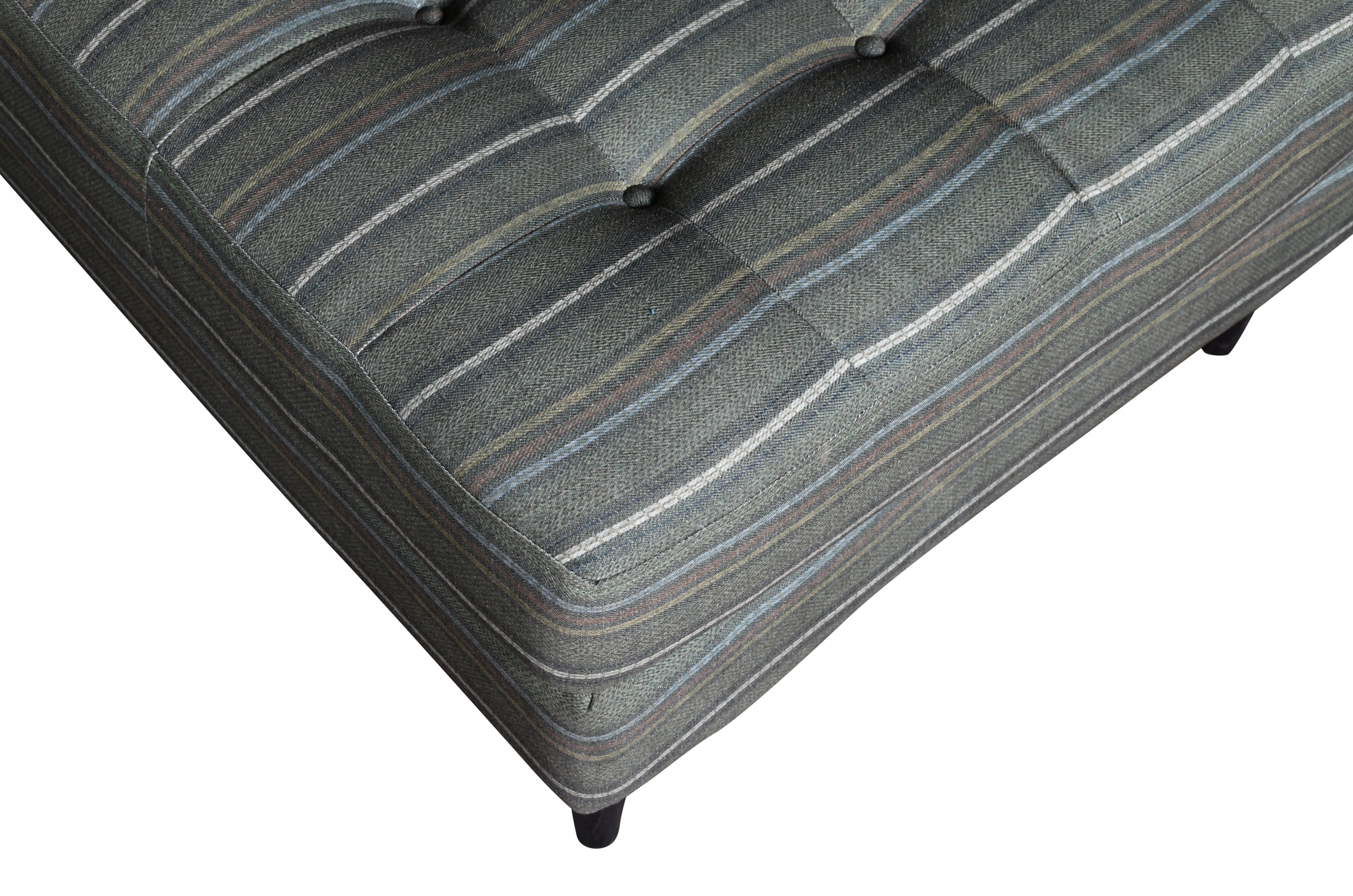 Duraster Diana L-Shape Fabric Sofa (Striped Grey) #91 - Image 5