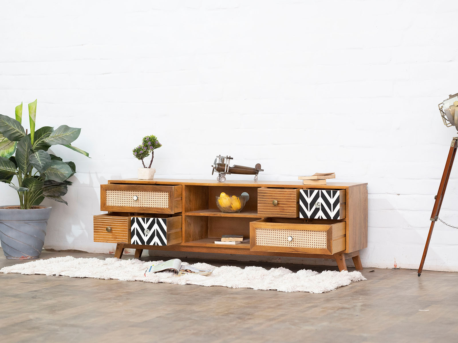 Duraster Ellora Mango Wood TV Unit #1 - Image 2