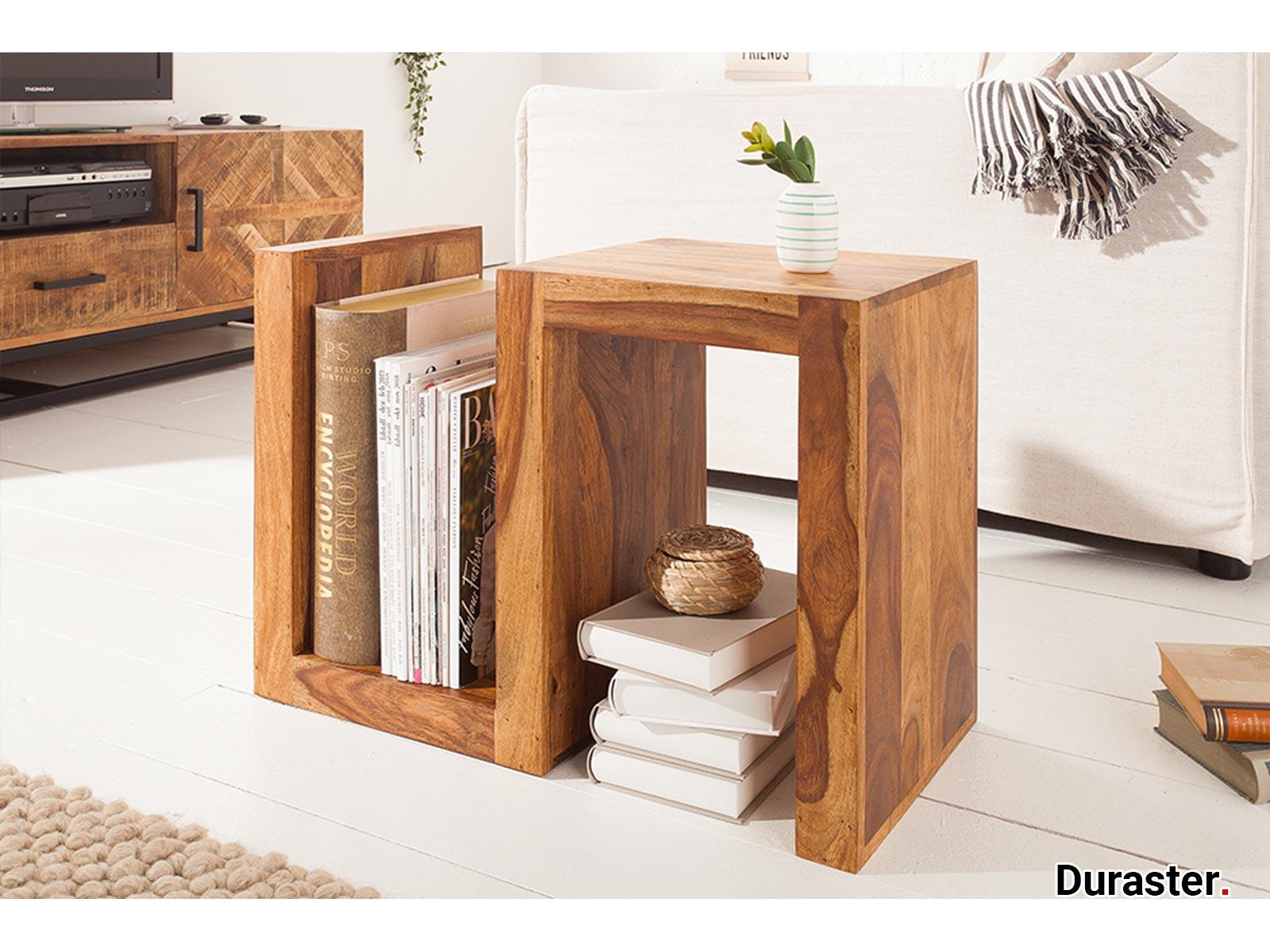 Torpedo Modern Sheesham Wood Side table#3 - Duraster