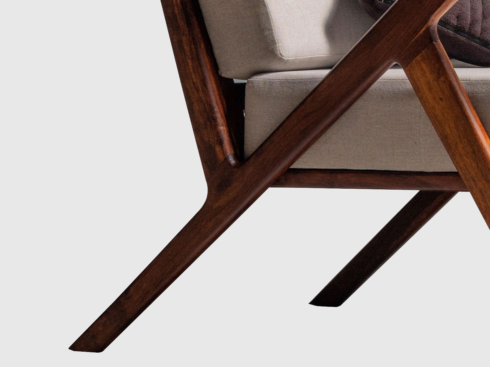 Duraster Ummed Modern Sheesham Wood Lounge Chair #4 - Image 4