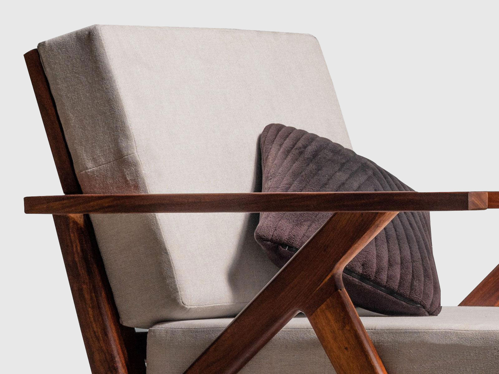 Duraster Ummed Modern Sheesham Wood Lounge Chair #4 - Image 6