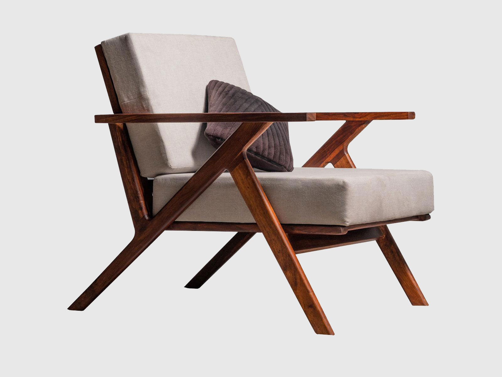 Duraster Ummed Modern Sheesham Wood Lounge Chair #4 - Image 3