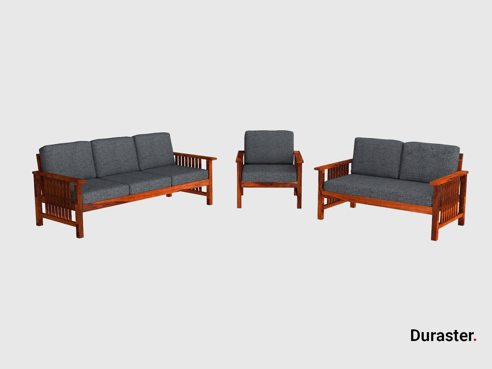 Duraster Ummed Modern Sheesham Wooden Sofa Set #2 - Image 2