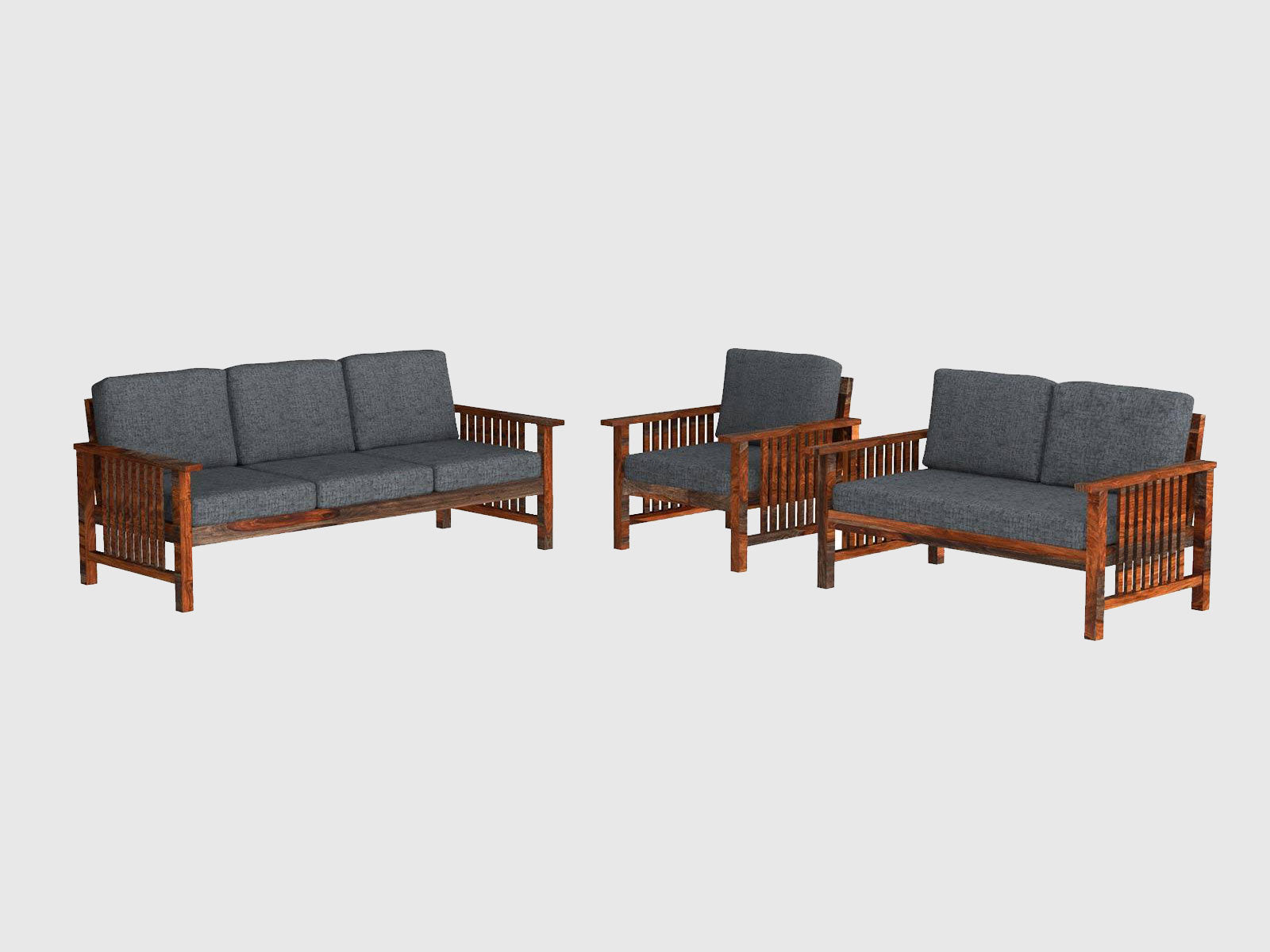 Duraster Ummed Modern Sheesham Wooden Sofa Set #2 - Image 8