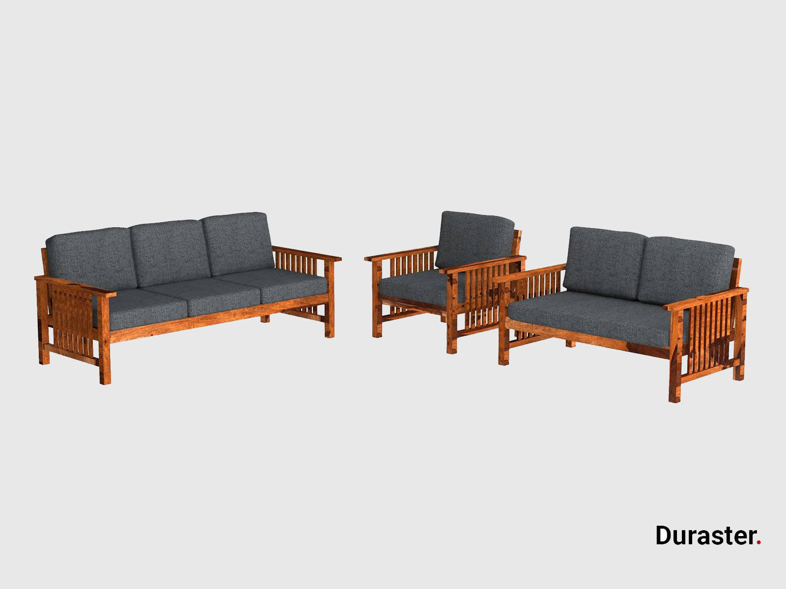 Duraster Ummed Modern Sheesham Wooden Sofa Set #2 - Image 6