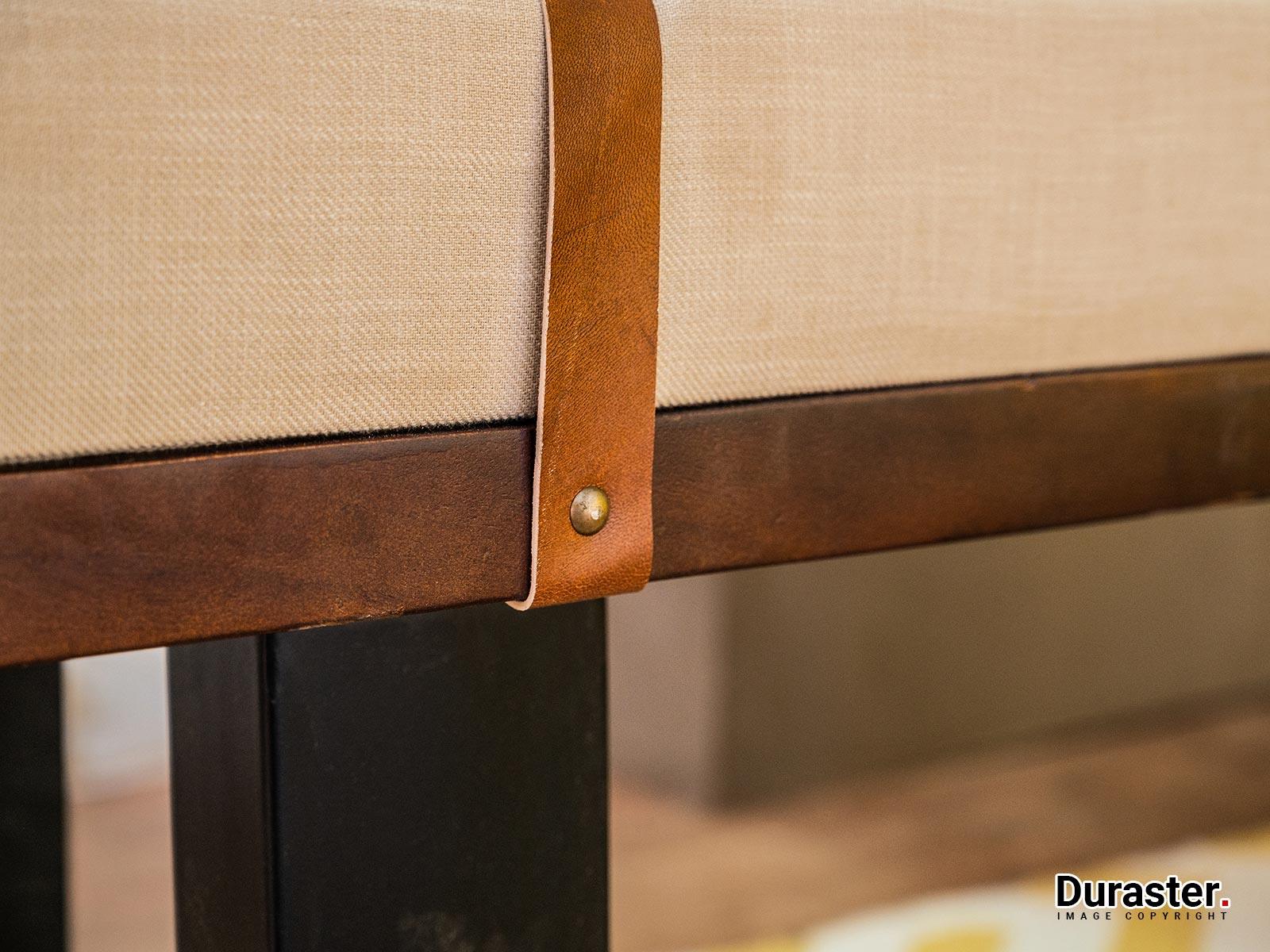 Verge Modern Industrial Bench with Iron Frame - Duraster