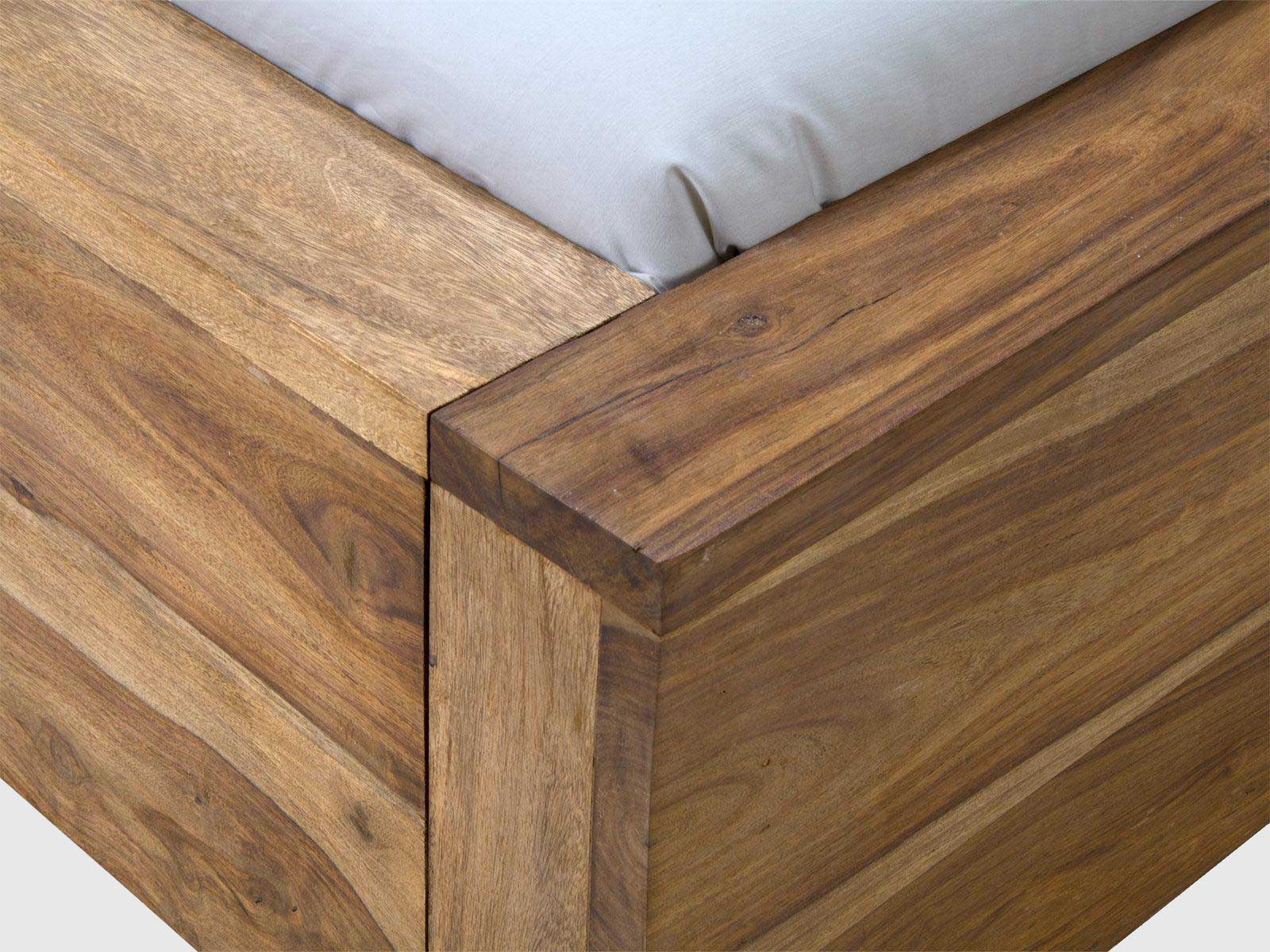 Duraster Vismit Modern Sheesham wood Storage King Size Bed #5 - Image 7