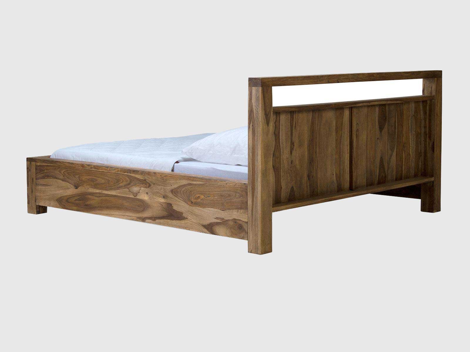 Duraster Vismit Modern Sheesham wood Storage King Size Bed #5 - Image 5