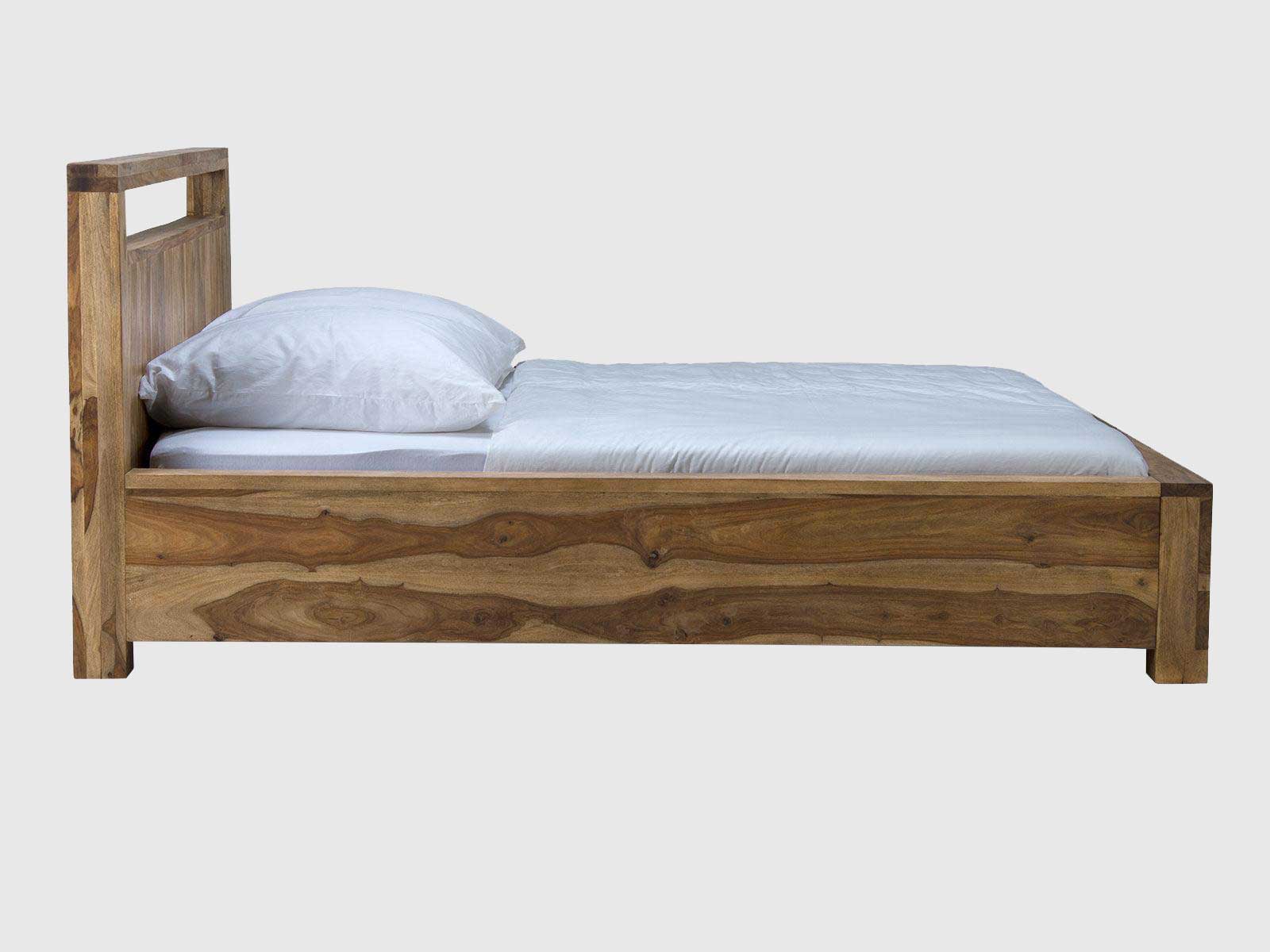 Duraster Vismit Modern Sheesham wood Storage King Size Bed #5 - Image 4