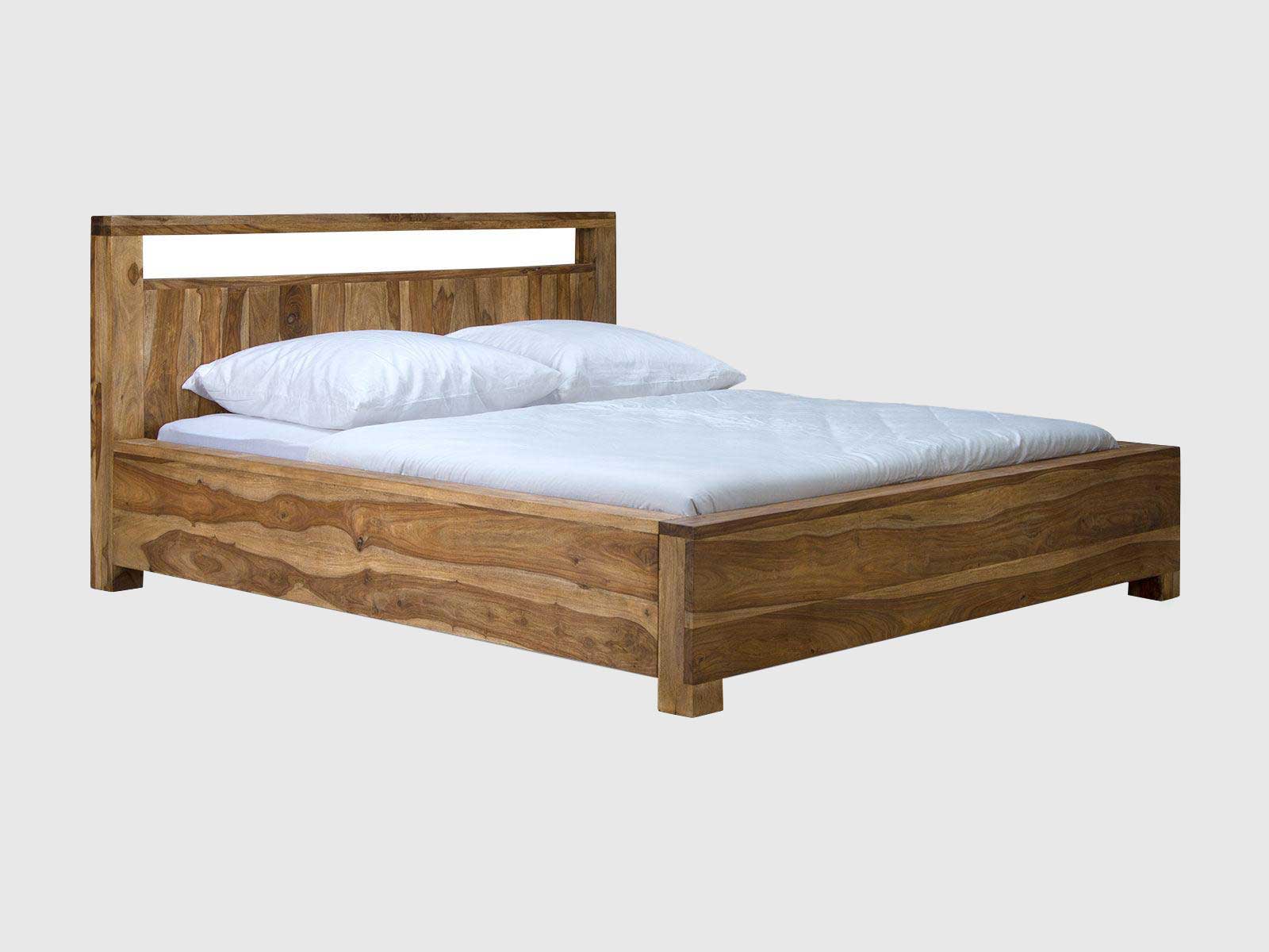 Duraster Vismit Modern Sheesham wood Storage King Size Bed #5 - Image 2
