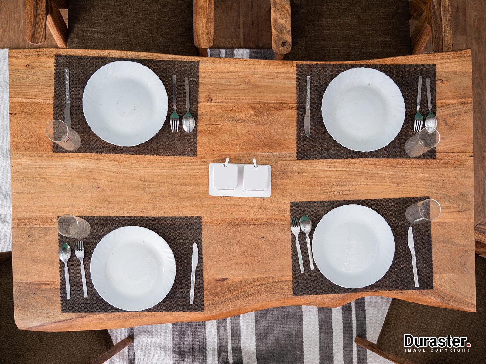Hawkin Solid Acacia wood Handmade Live Edge Dining Table #1 - Duraster