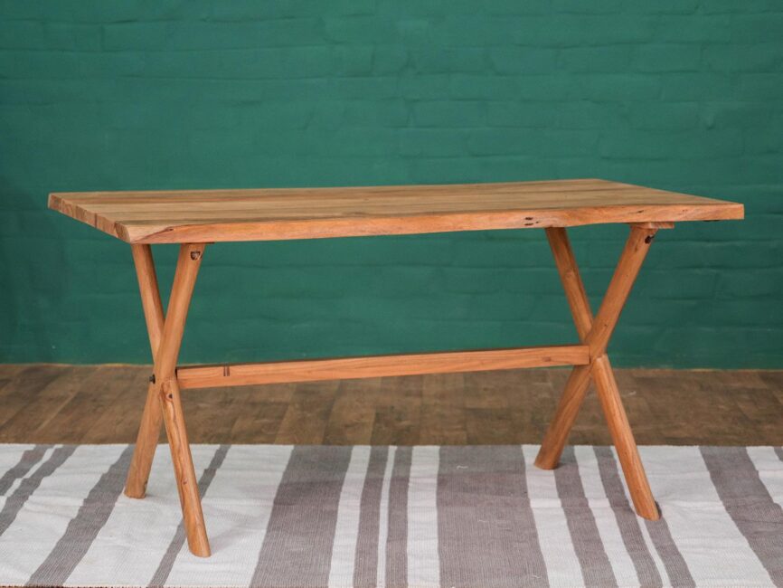 Hawkin Solid Acacia wood Handmade Live Edge Dining Table  #1 - Duraster