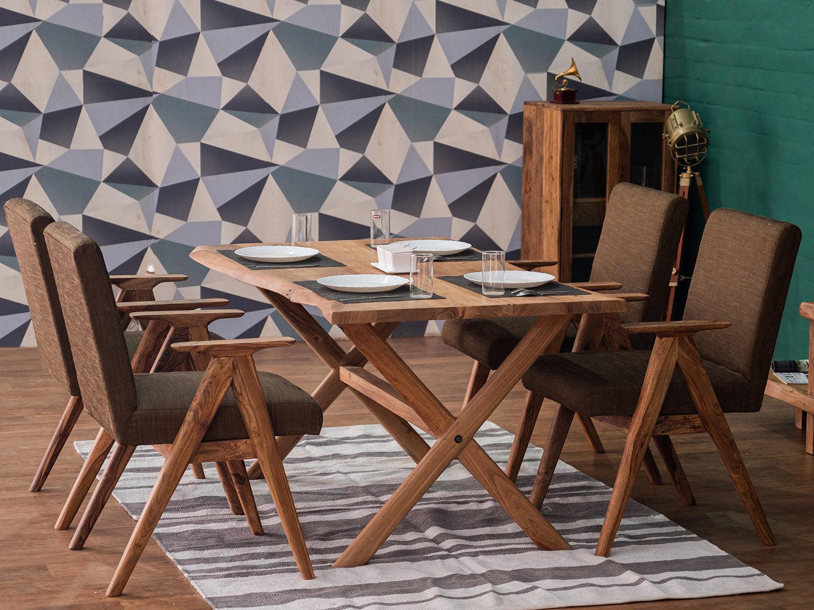 Hawkin Solid Acacia wood Handmade Live Edge Dining Table #1 - Duraster