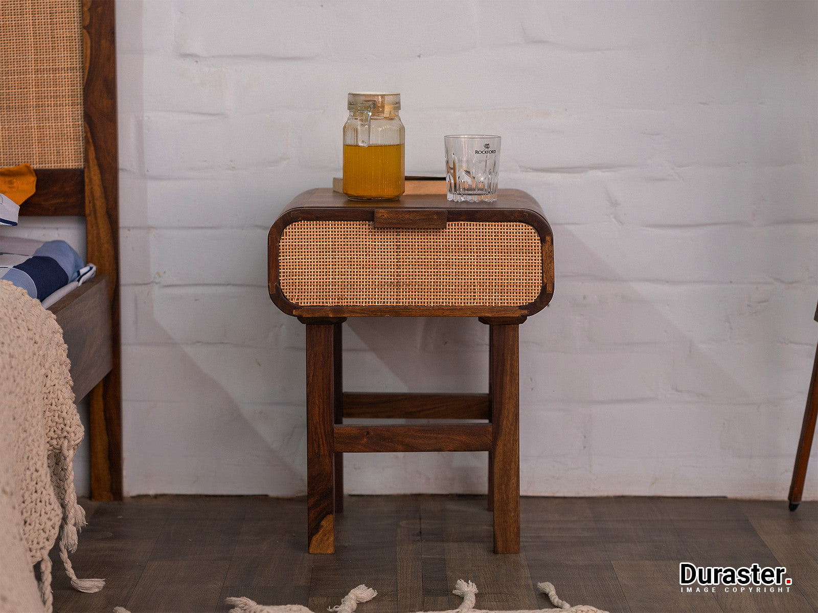 Duraster El Monte Sheesham Wood Bedside Table #2 - Image 2