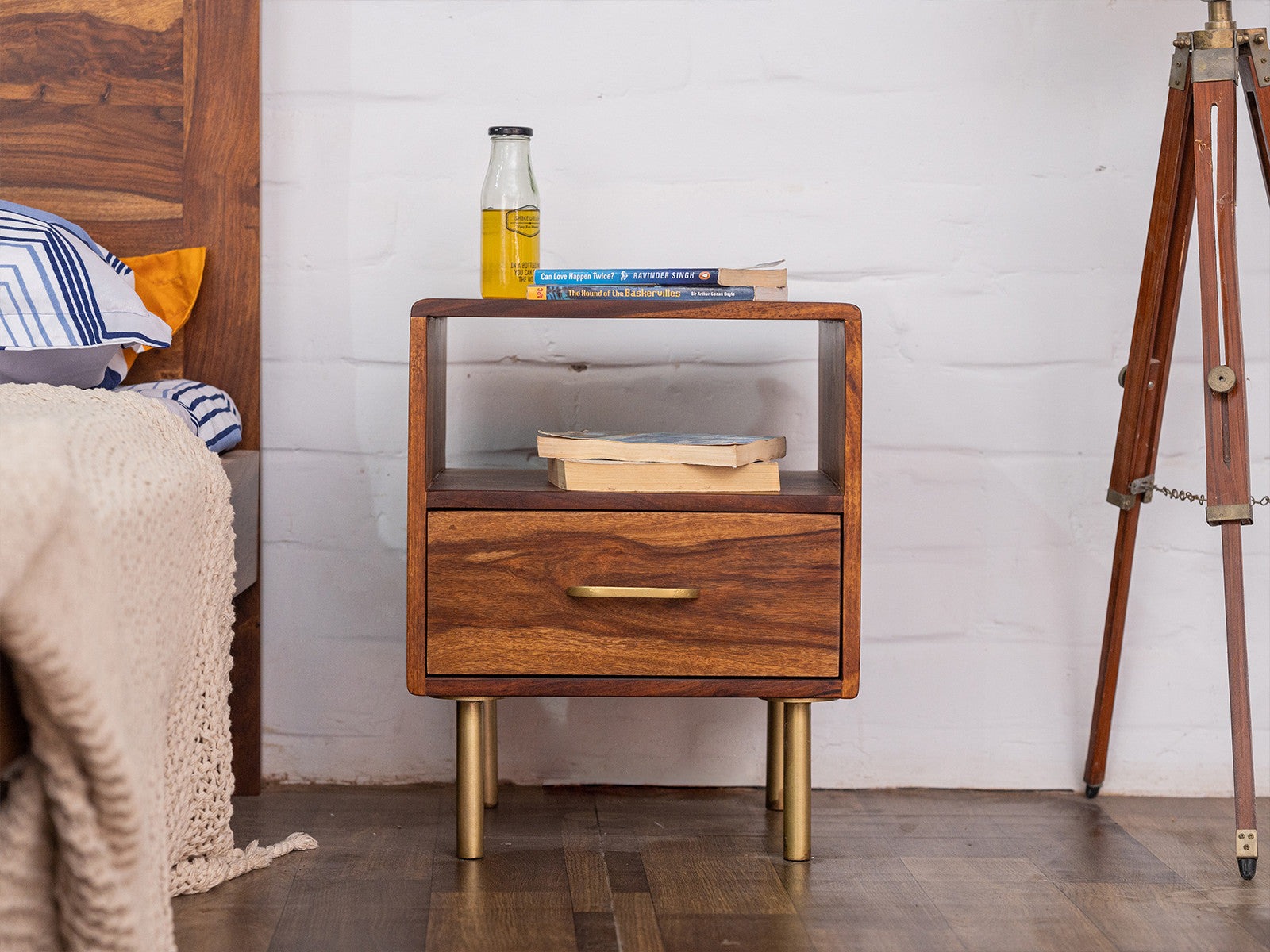 Duraster Vismit Sheesham Wood Bedside Table #3