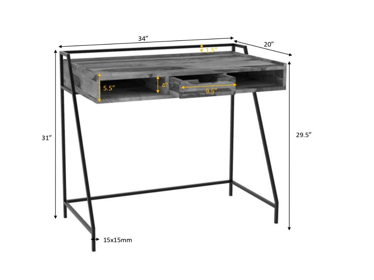 Alpaca Solid Sheesham Wooden Study Table #2 - Duraster