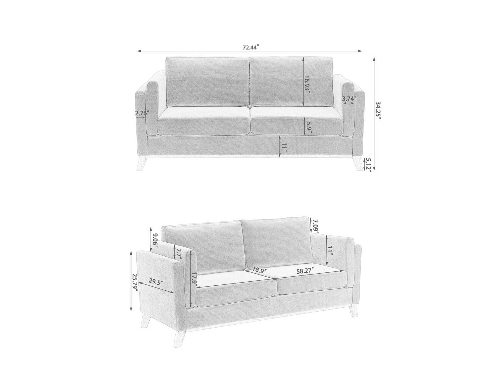 Duraster Daisy Premium Fabric Sofa #22 - Image 8