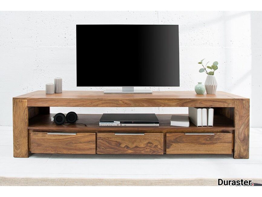 Rio Modern Sheesham wood 3 Drawer T.V. unit#2 - Duraster