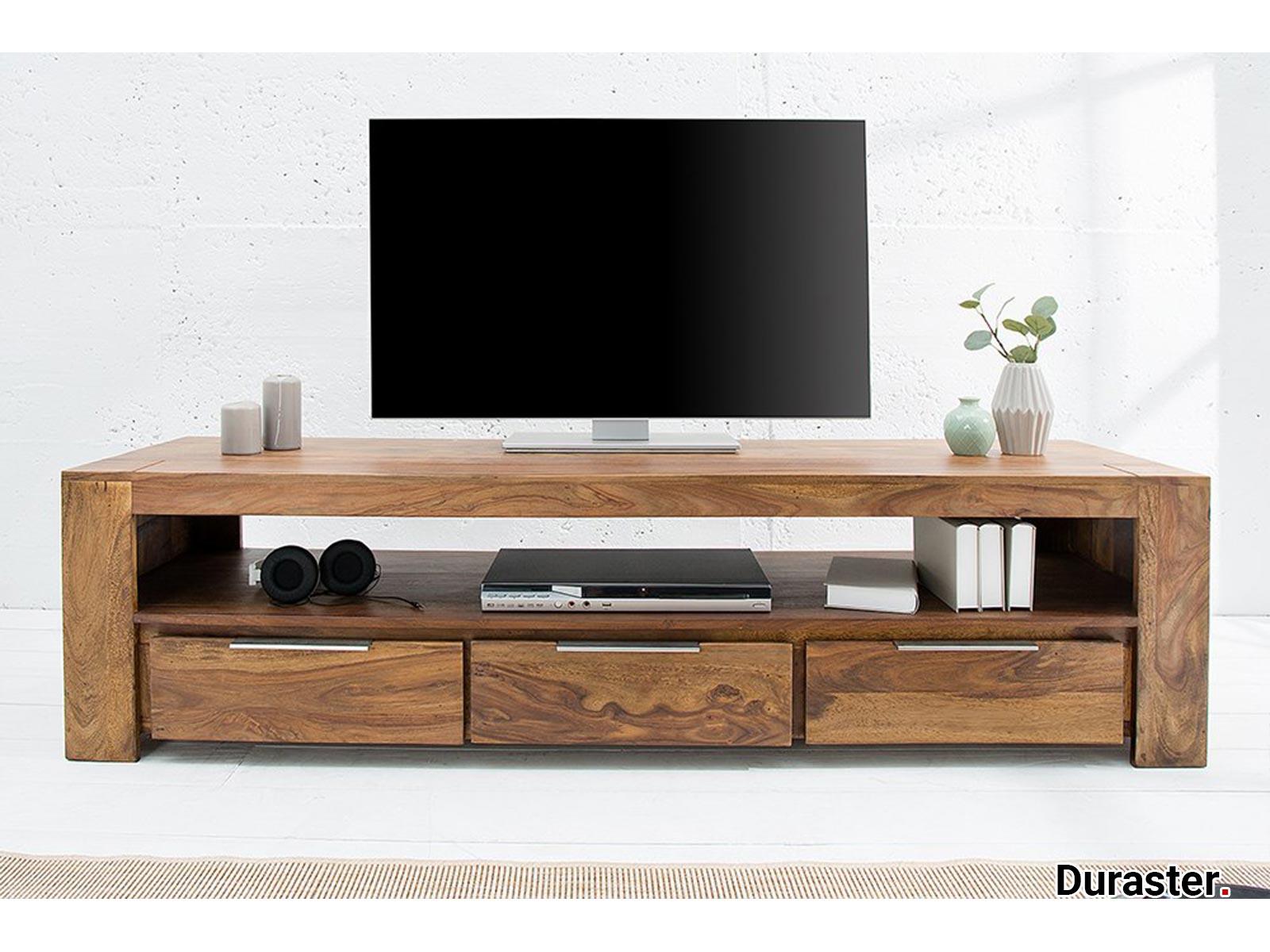 Rio Modern Sheesham wood 3 Drawer T.V. unit#2 - Duraster