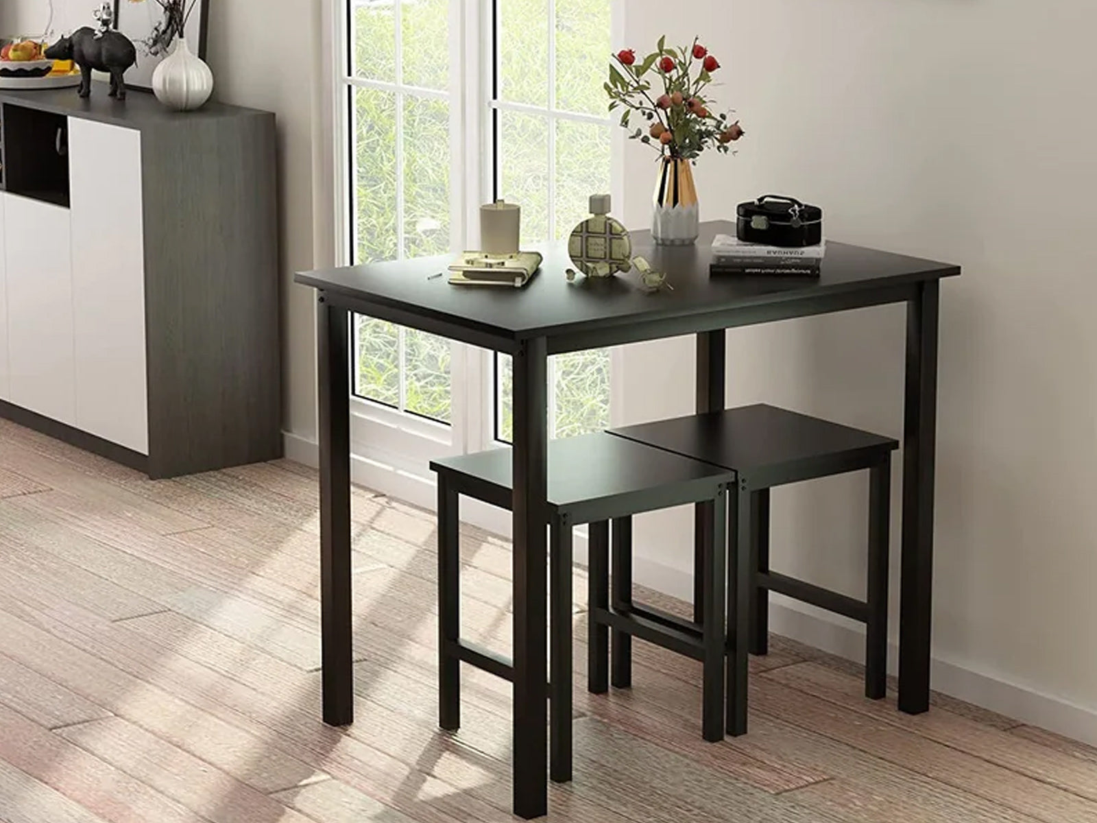 Duraster Black Marina Dining Table Set 2 Seater #6 - Image 2