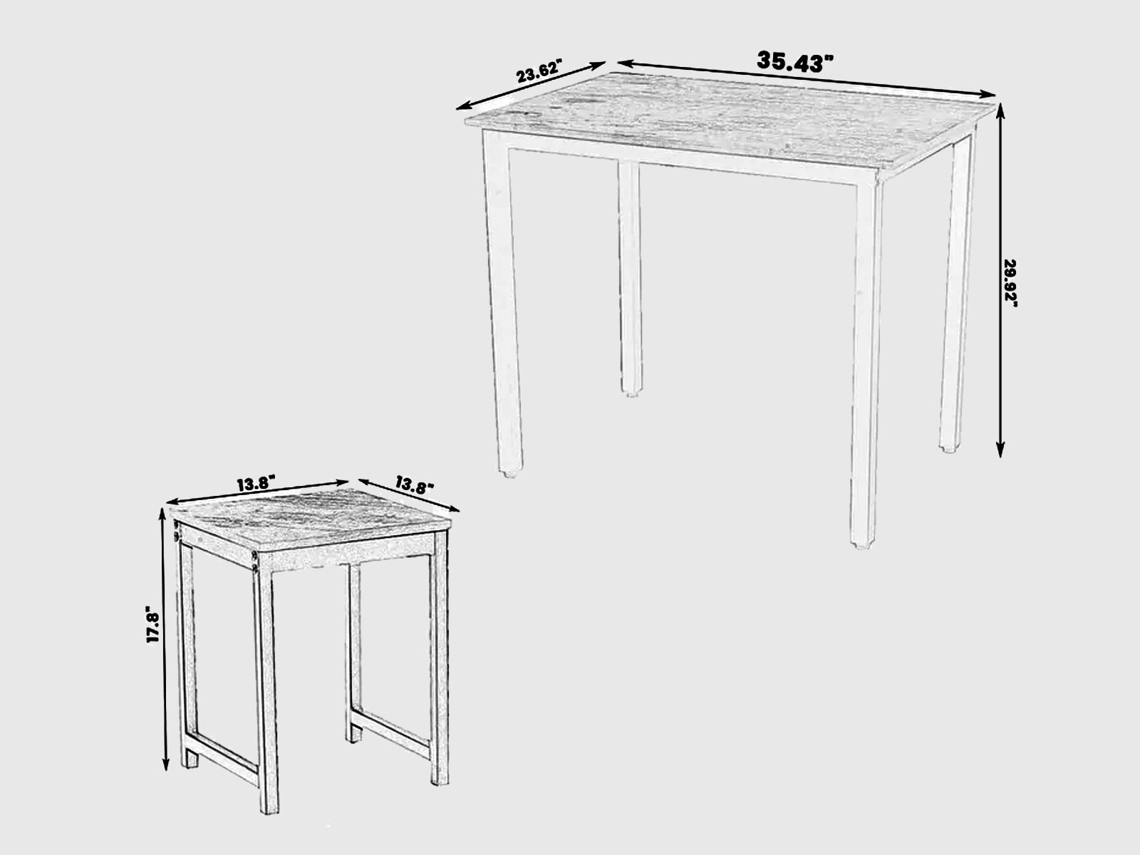 Duraster Black Marina Dining Table Set 2 Seater #6 - Image 5