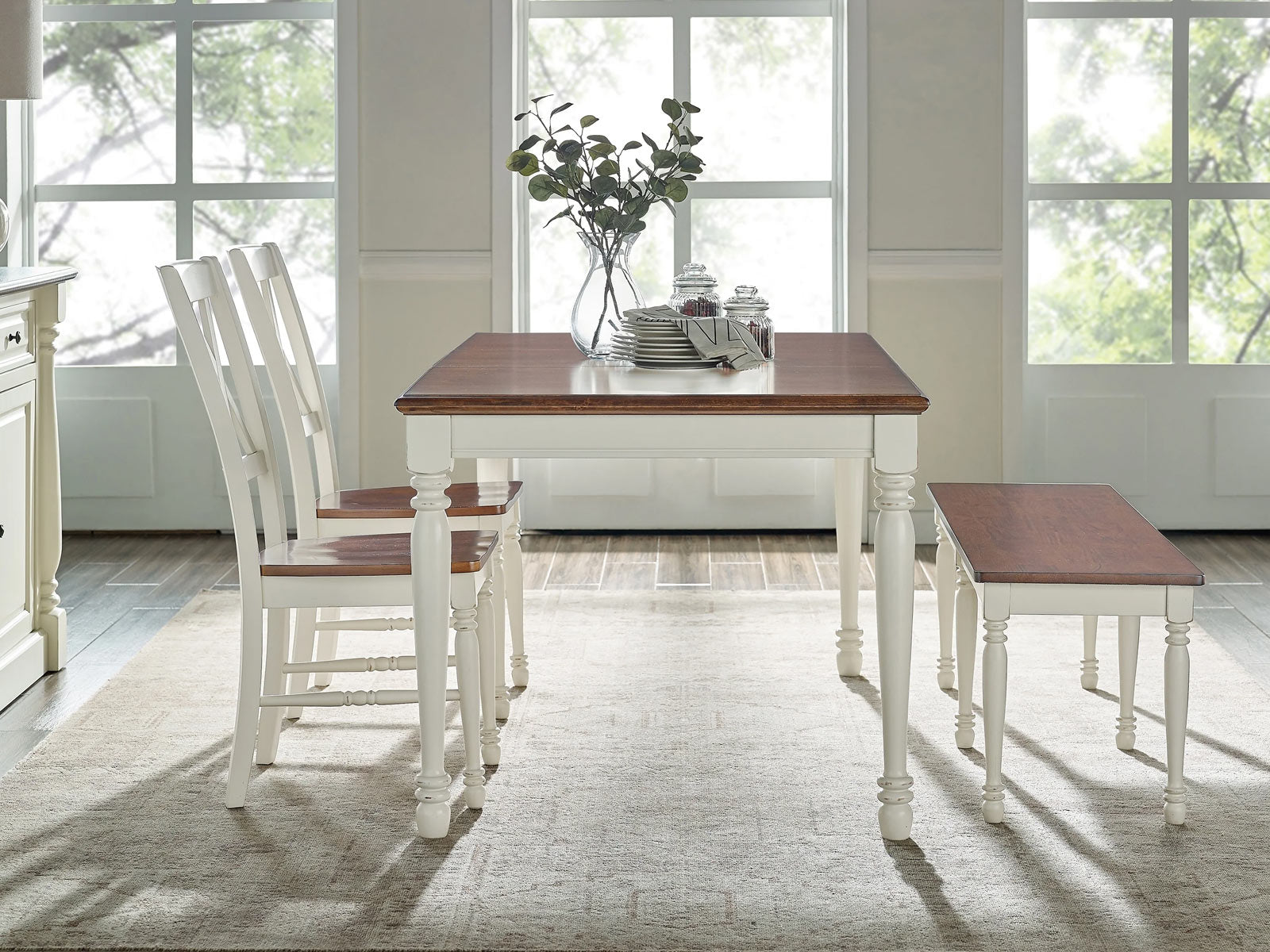 Duraster Novo Premium Dining Table Set 4 Seater(Walnut Finish) #14 - Image 2