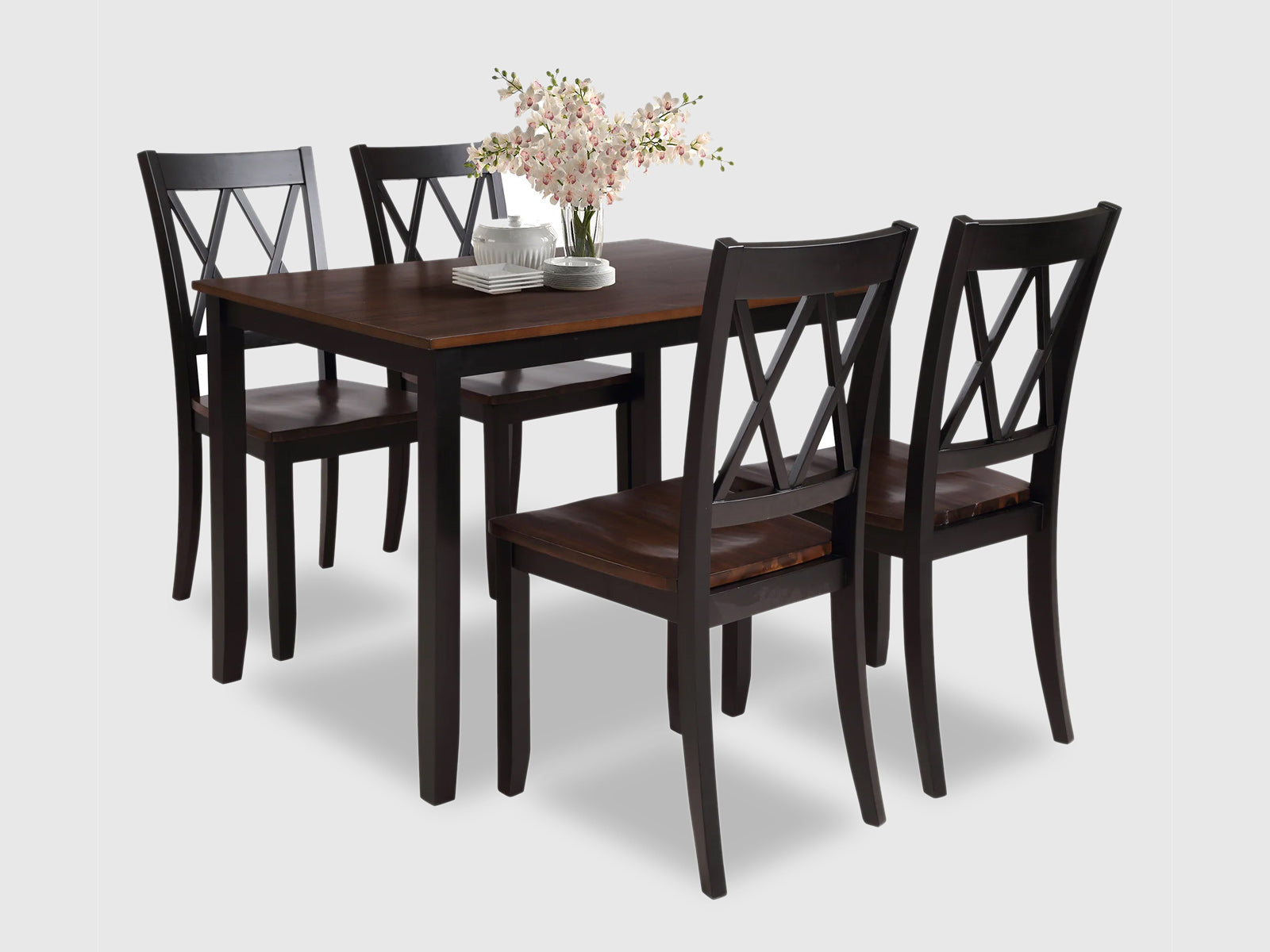 Duraster Black Marina Dining Table Set 4 Seater #27 - Image 3