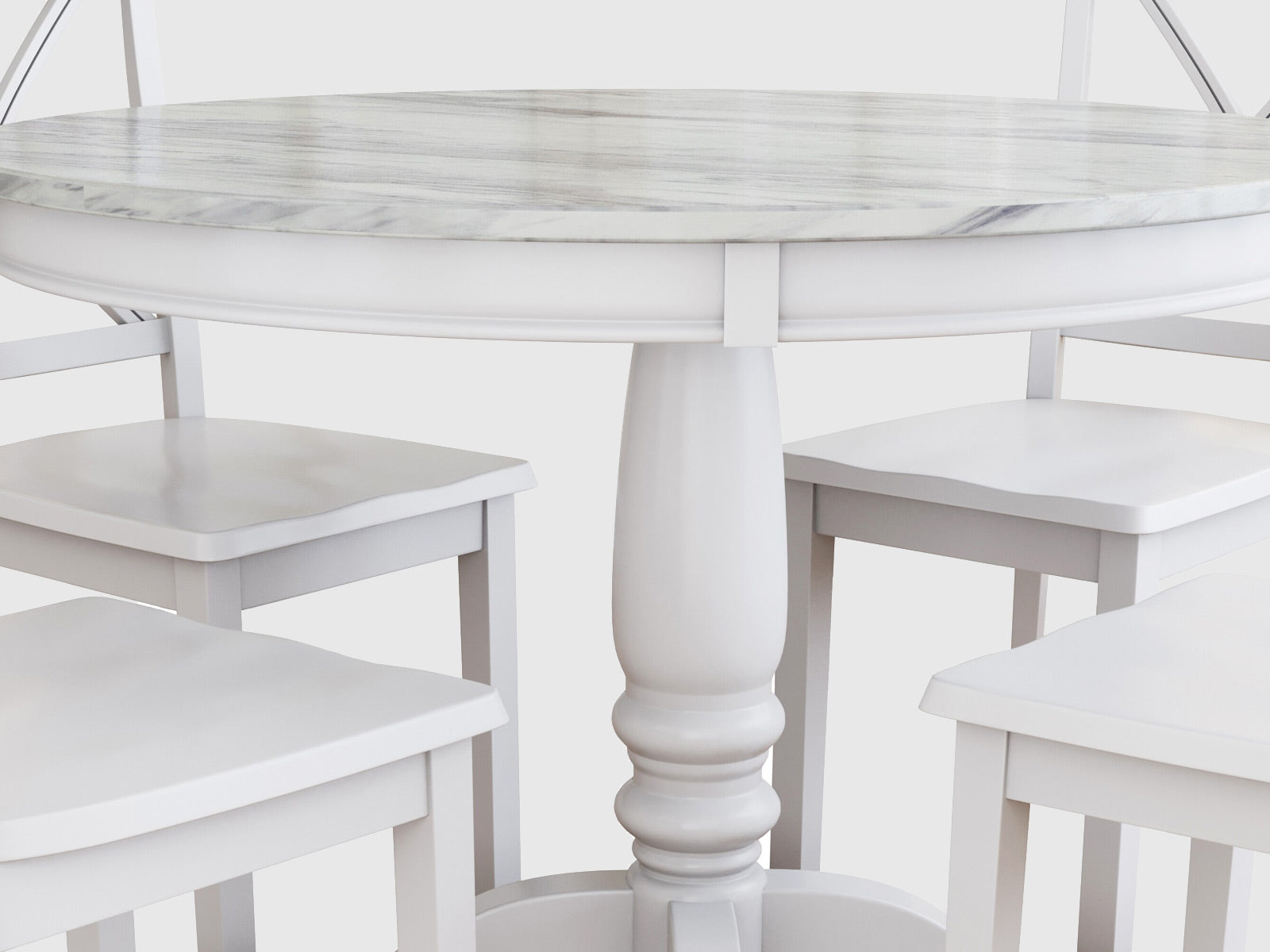 Duraster Novo Premium Marble Dining Table Set 4 Seater #24 - Image 3