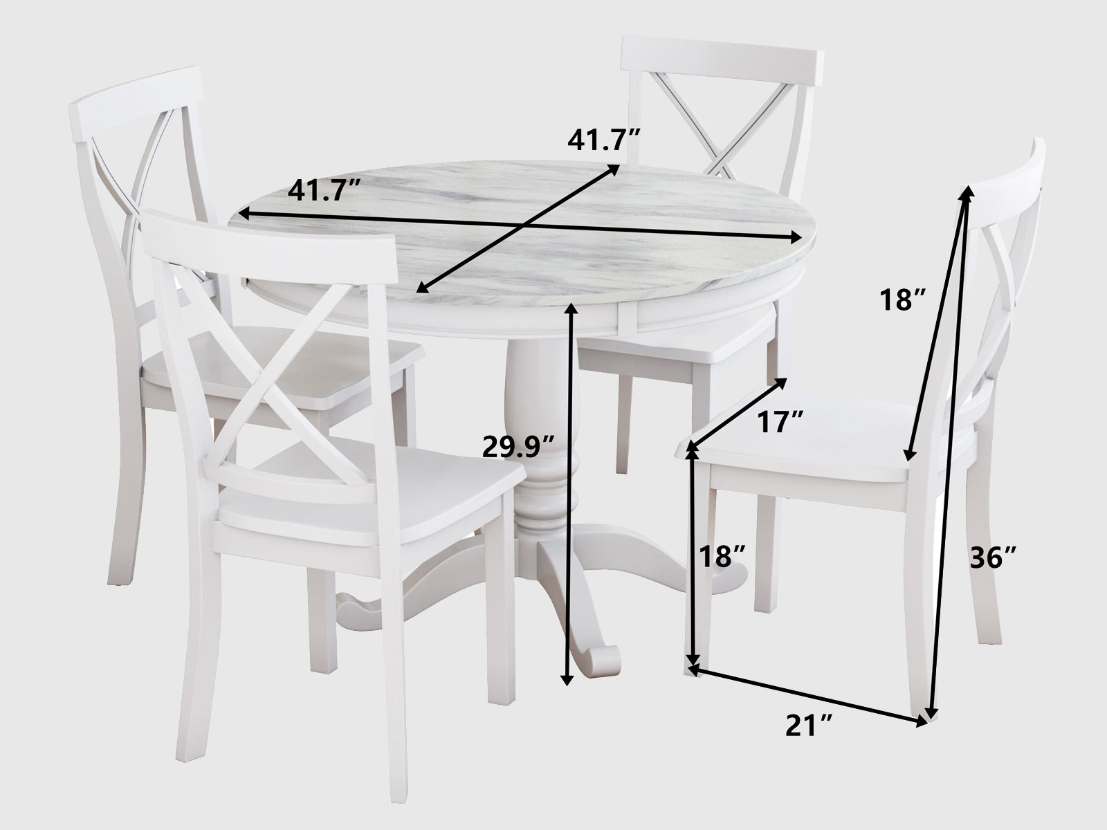 Duraster Novo Premium Marble Dining Table Set 4 Seater #24 - Image 5