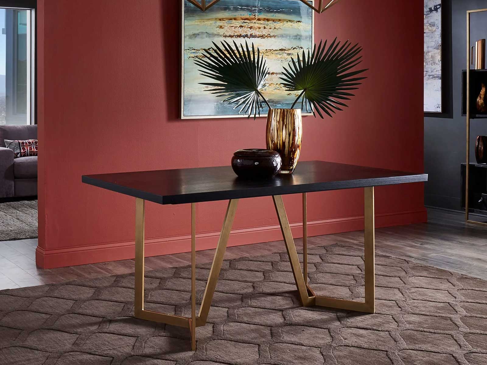Duraster Veena Dining Table Set 6 Seater with Solid Wood Top & Iron Legs #1 - Image 2