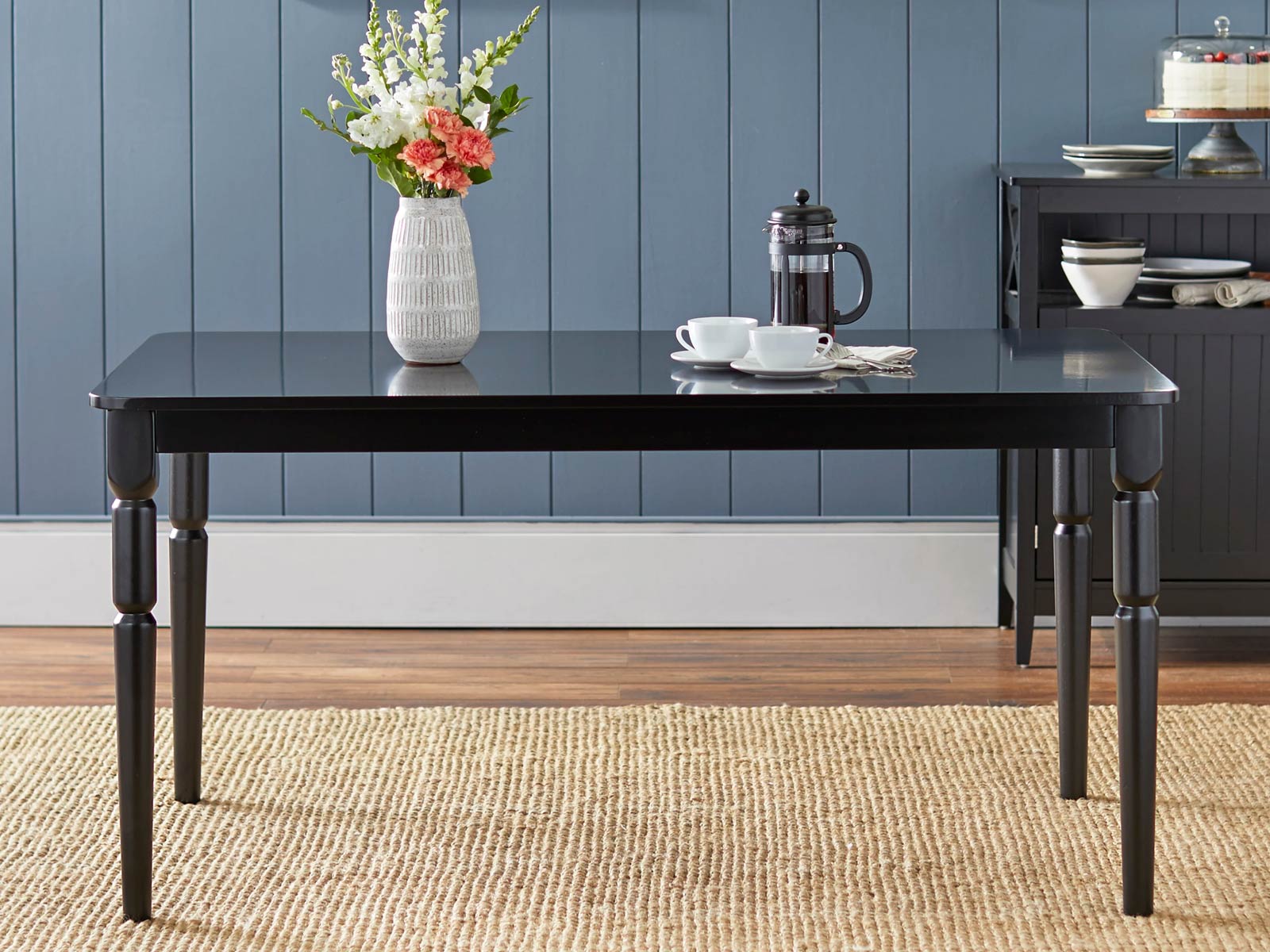 Duraster Black Marina Dining Table Set 6 Seater #2 - Image 3