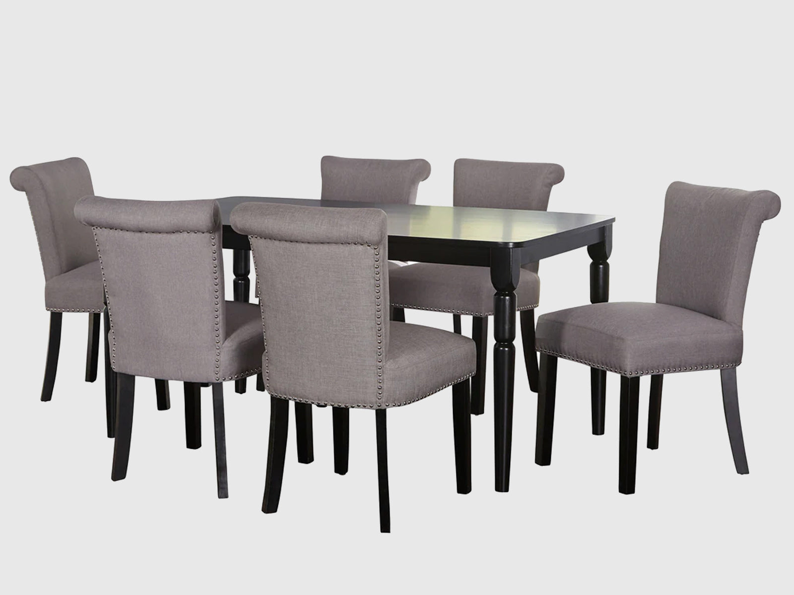 Duraster Black Marina Dining Table Set 6 Seater #2 - Image 4
