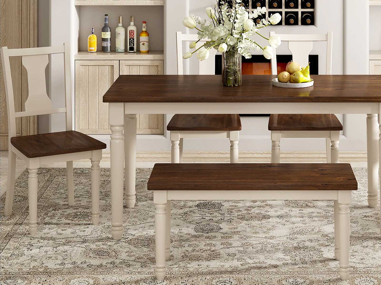Duraster Novo Premium Dining Table Set 6 Seater with Bench #3 - Image 4